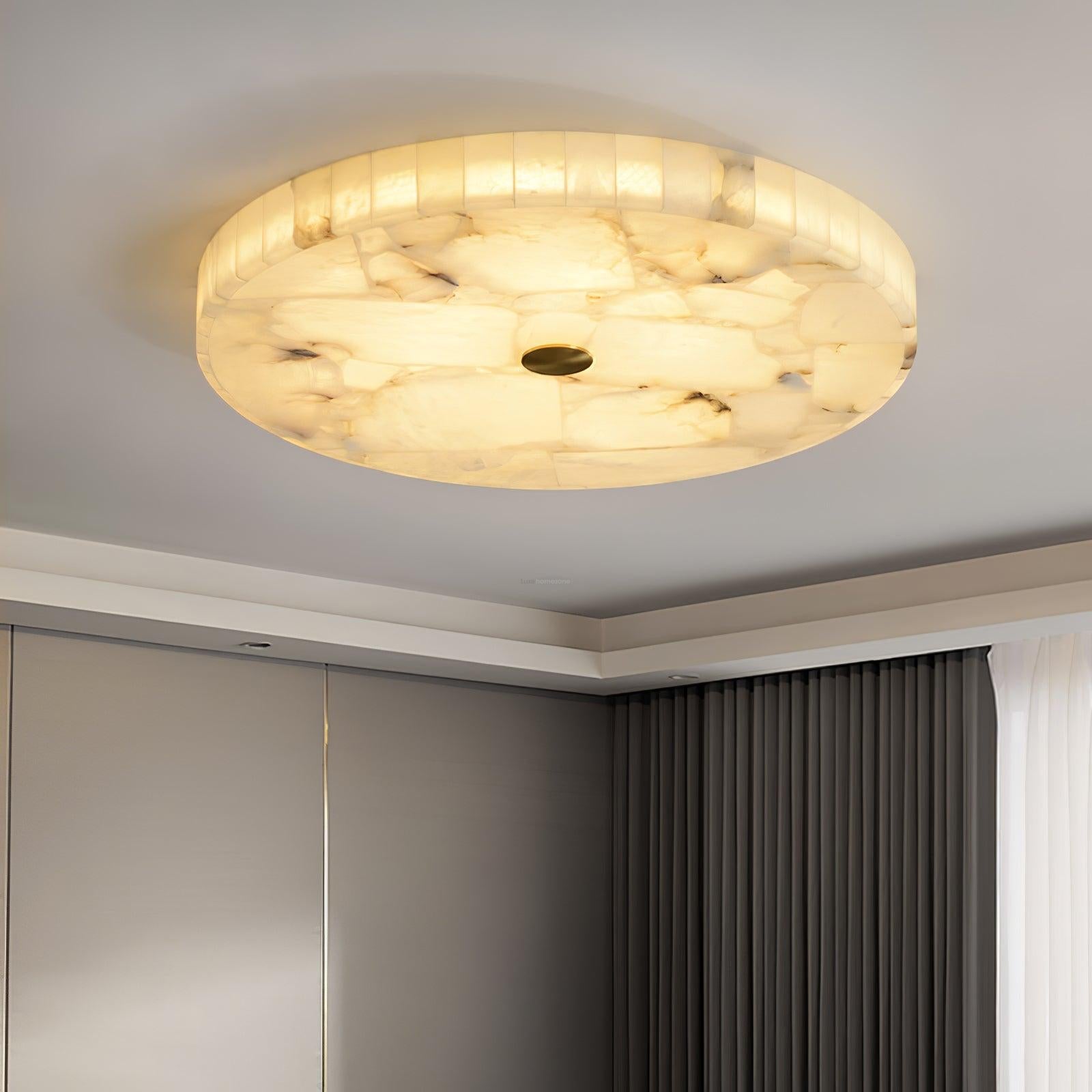 Round Alabaster Ceiling Lamp - Alabaster-1-Luxehomezone