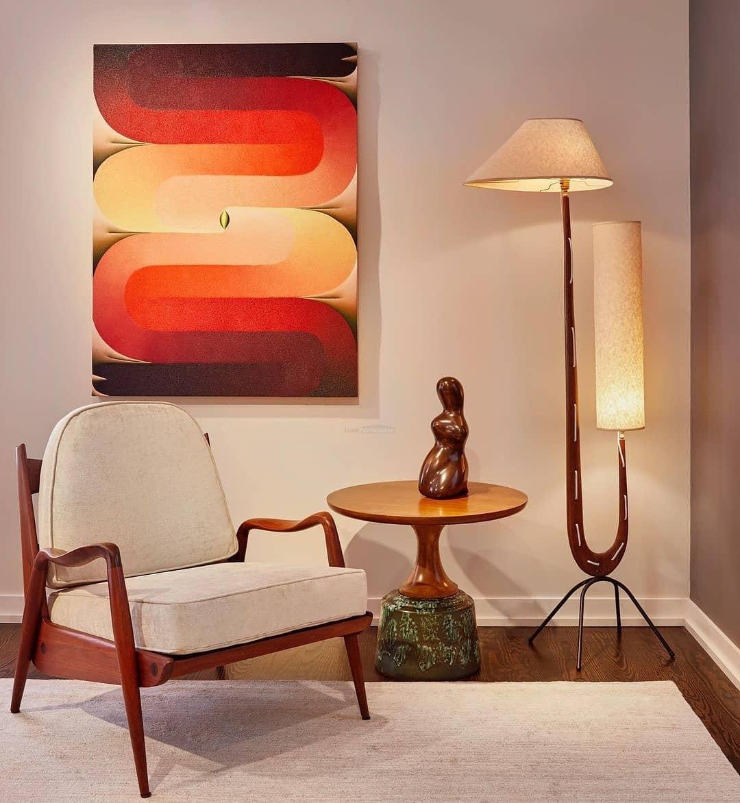 Giraffe Floor Lamp ∅ 21.6″ - Wood-1-Luxehomezone