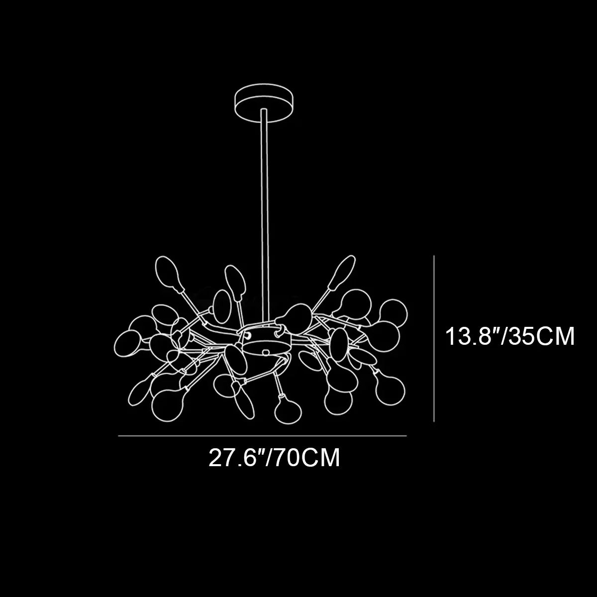 LED Firefly Sputnik Chandelier