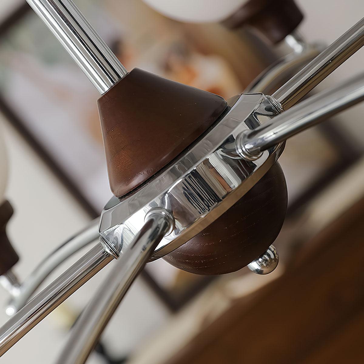 Walnut Glass Ball Chandelier ∅ 21.6″