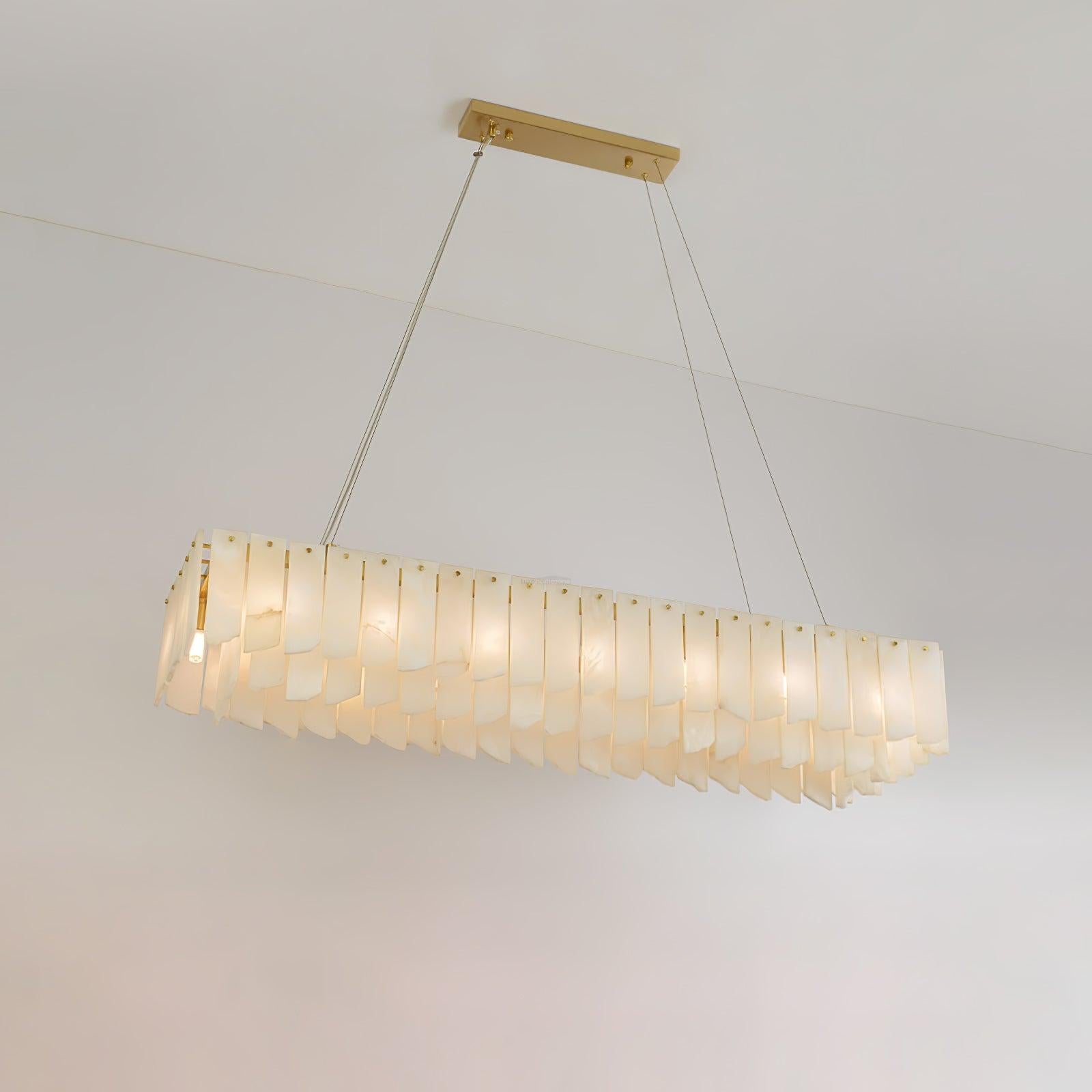 Alabaster Cascade Tiered Chandelier - Alabaster, Alabaster Chandelier-1-Luxehomezone