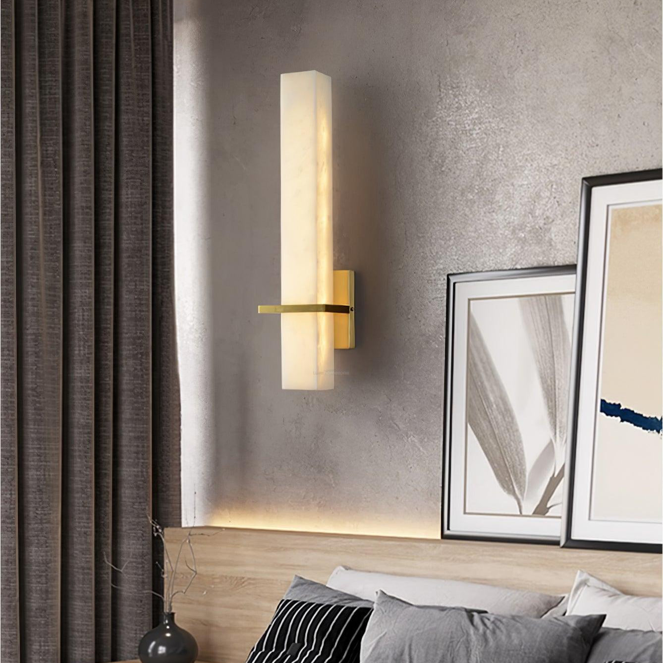 Milan Alabaster Wall Sconce Style A - Alabaster, Alabaster Wall Lamp-1-Luxehomezone
