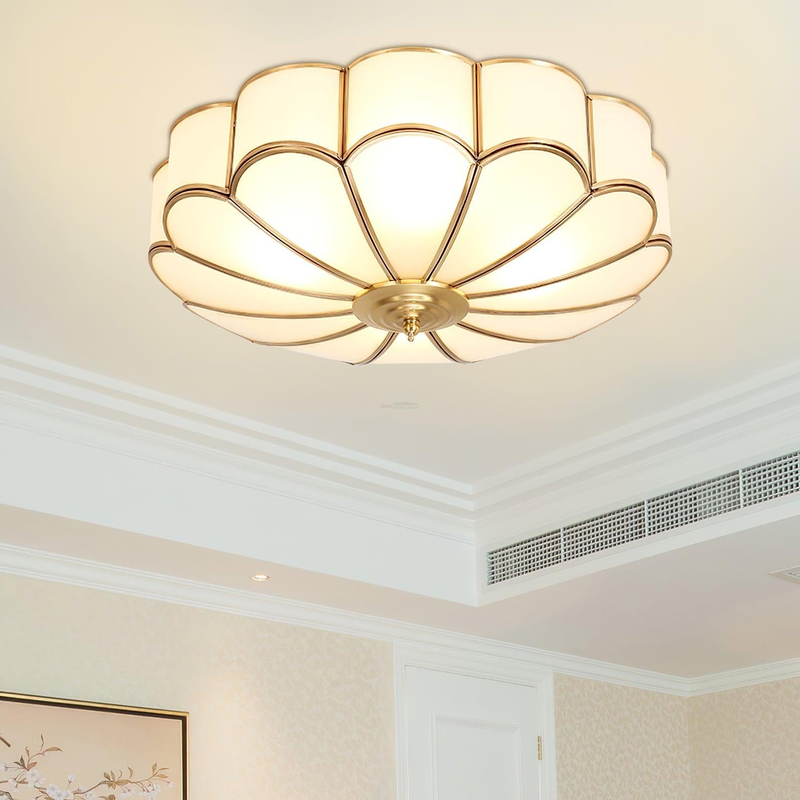 Flower Shape Glass Recessed Ceiling Light-Glass Flush Mount - Flush Mounts, Optimized-1-Luxehomezone
