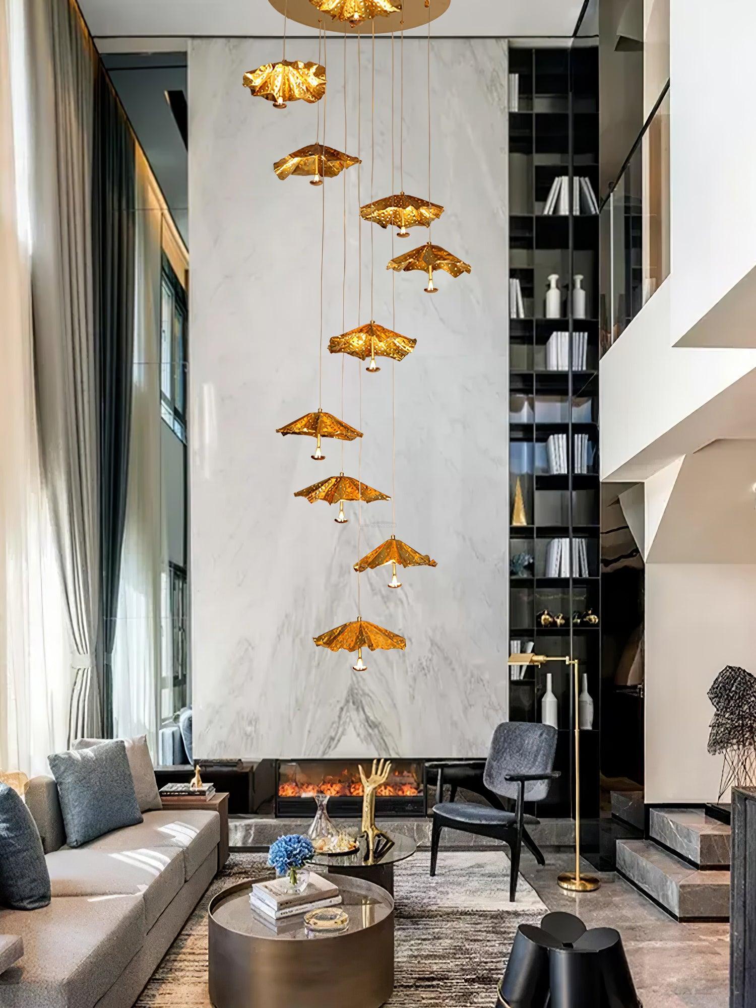 Livra Leaf Chandelier ∅ 11.8″ - Earring-1-Luxehomezone