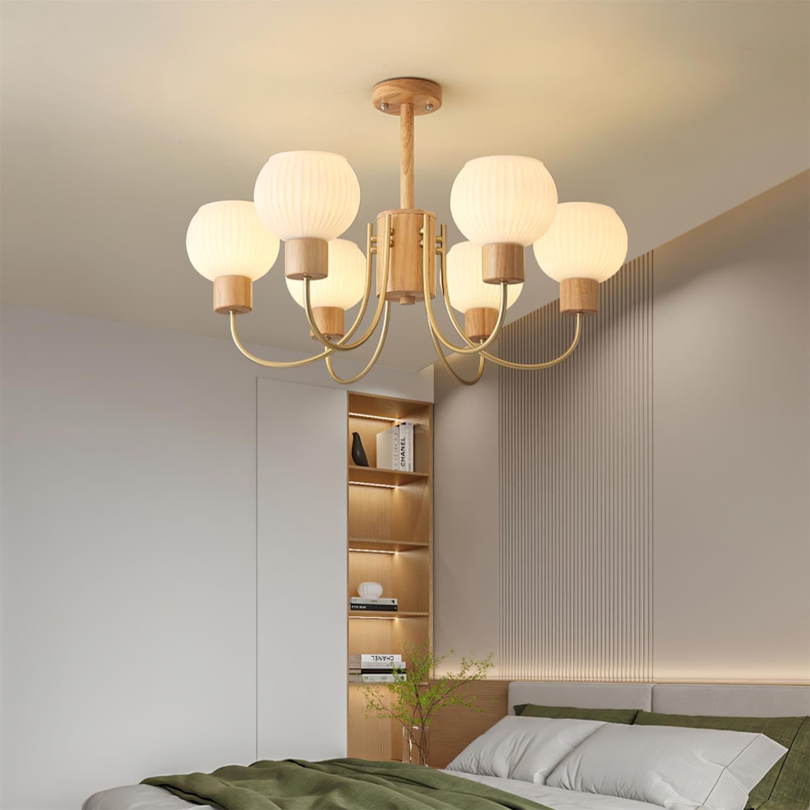 Donnelly Wooden Chandelier with6/8 heads - Luxehomezone