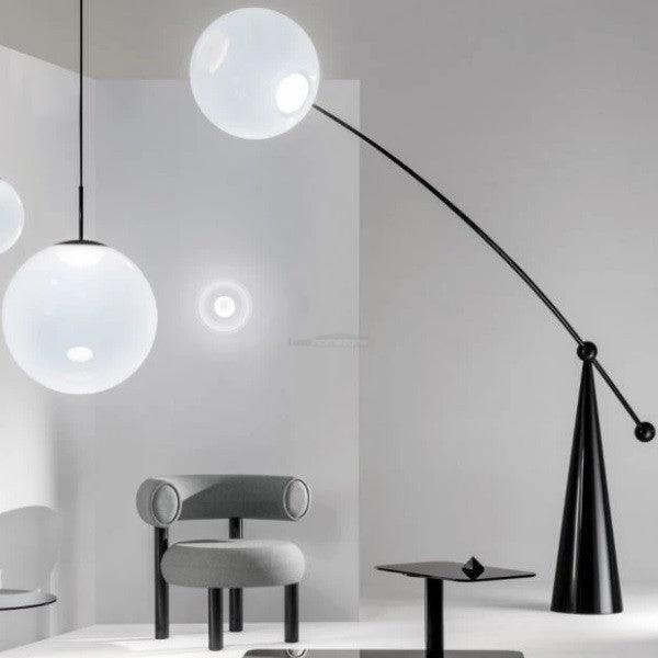 Opal Arc Floor Light - Bent-1-Luxehomezone
