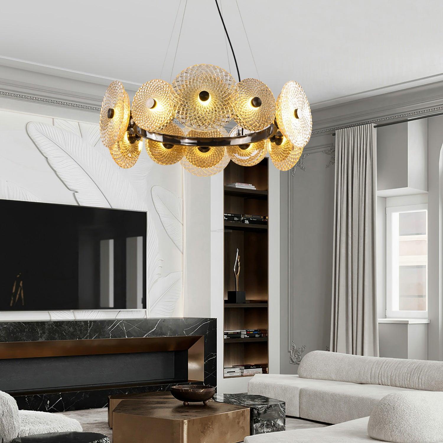 Paige Chandelier ∅ 23.6″ - Crystals-1-Luxehomezone