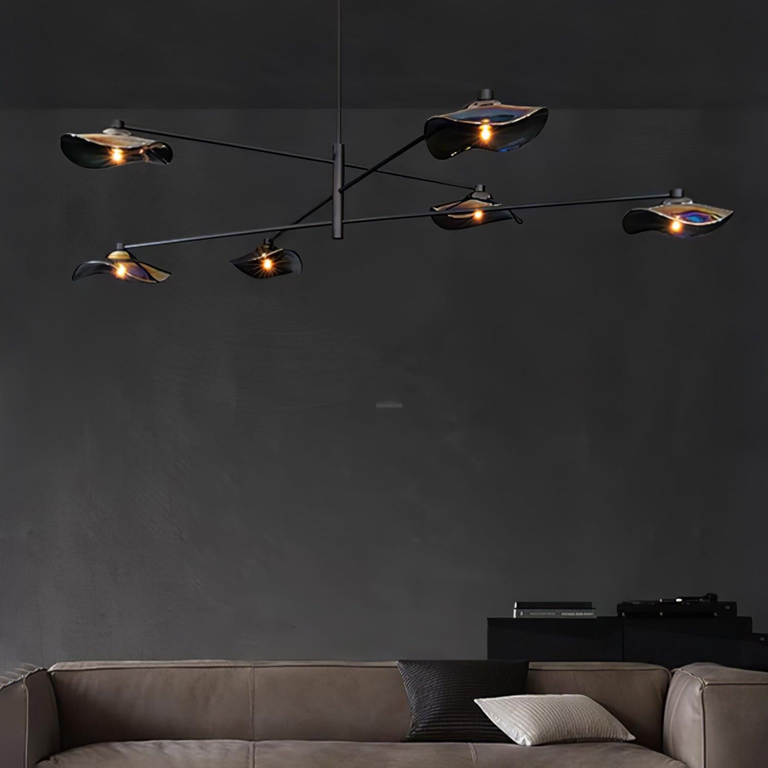 Lotus Leaves Glass Chandelier 39.4''/47.2'' - Lotus Leaf-1-Luxehomezone