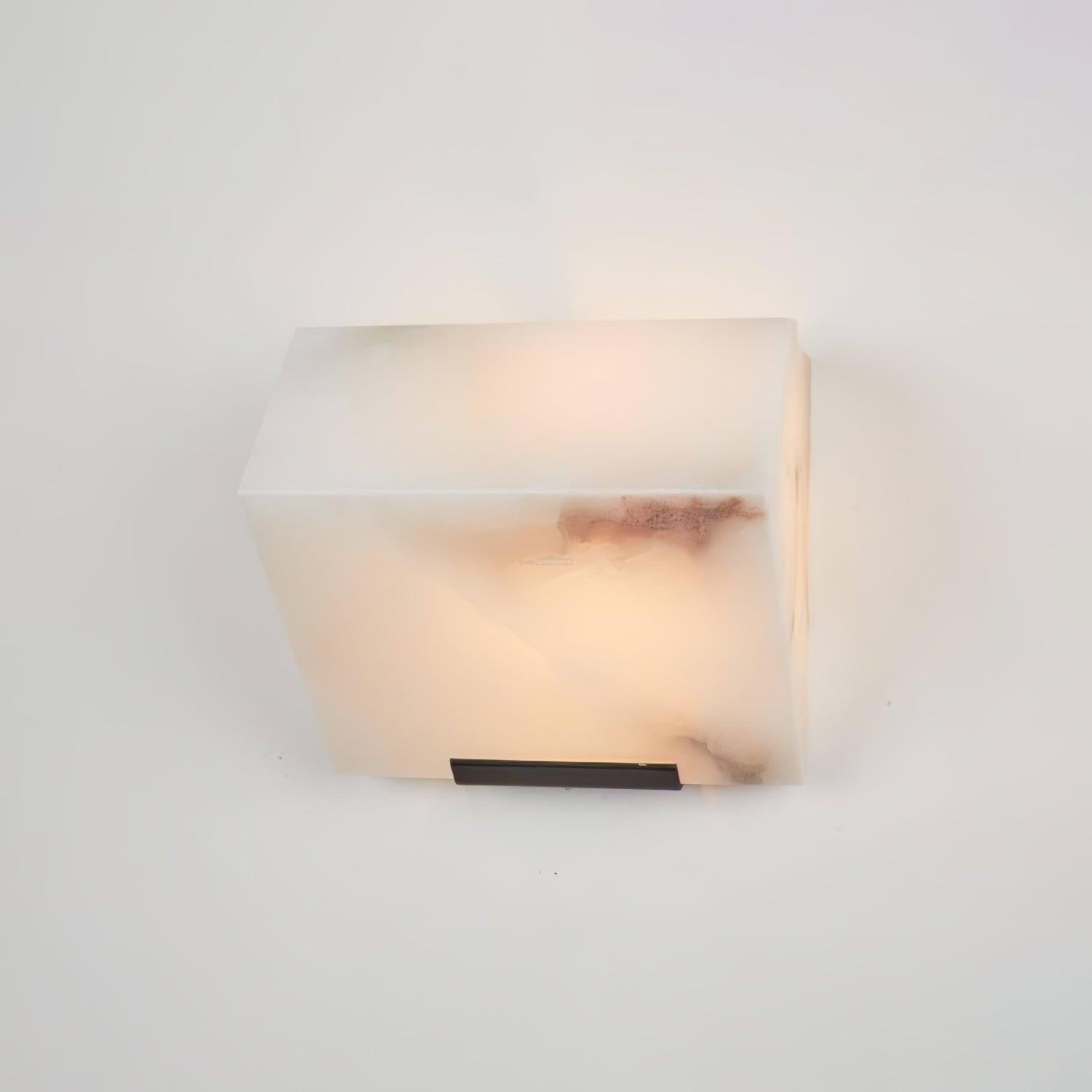 Alabaster Staircase Wall Sconce - Alabaster, Alabaster Wall Lamp-1-Luxehomezone