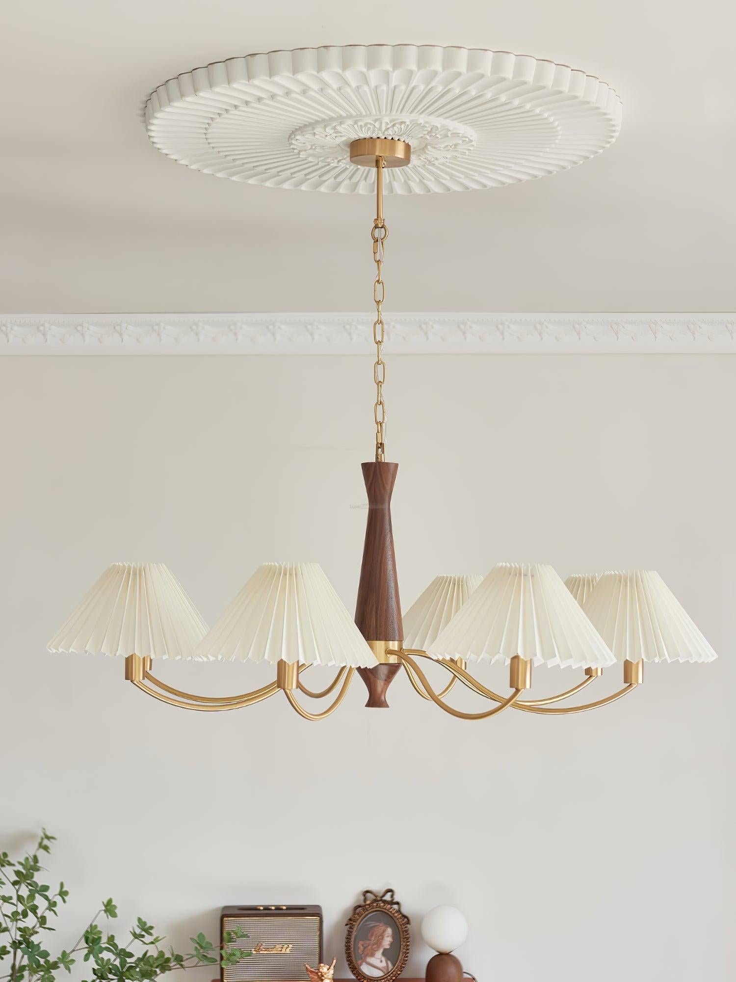 Pleated Chandelier with 3/6/8 heads - Variety-1-Luxehomezone