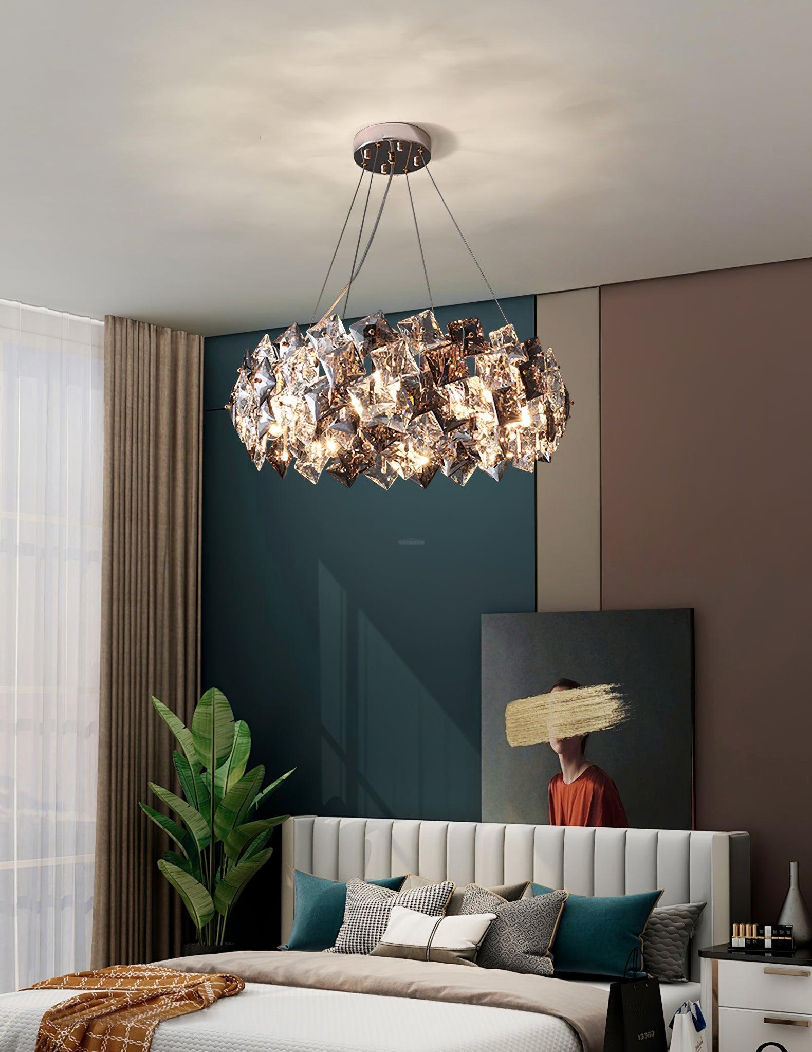Scale Crystal Round Chandelier Φ 23.6″ - Luxehomezone