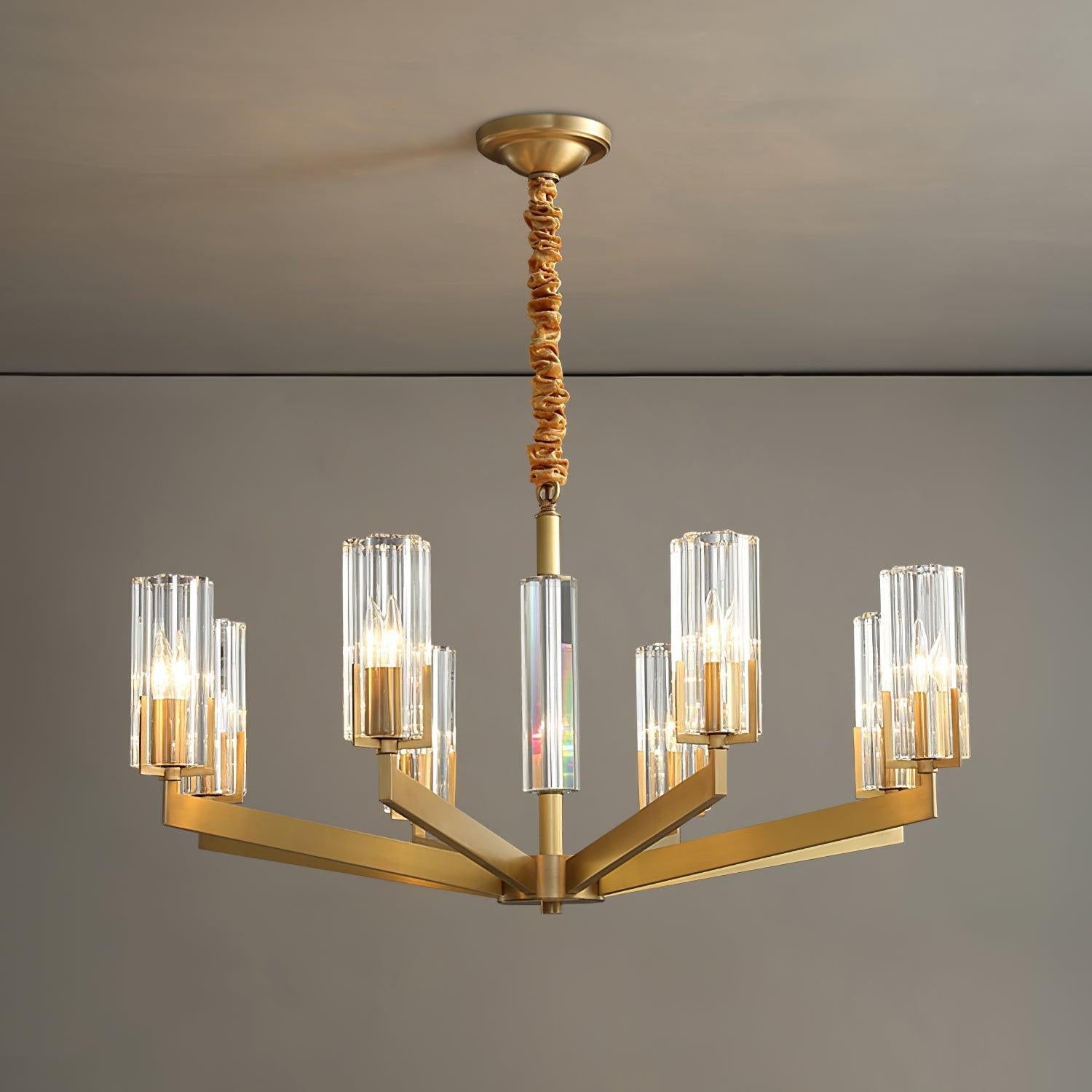 Kayla Brass Chandelier with 6/8/10/15 heads - Luxehomezone