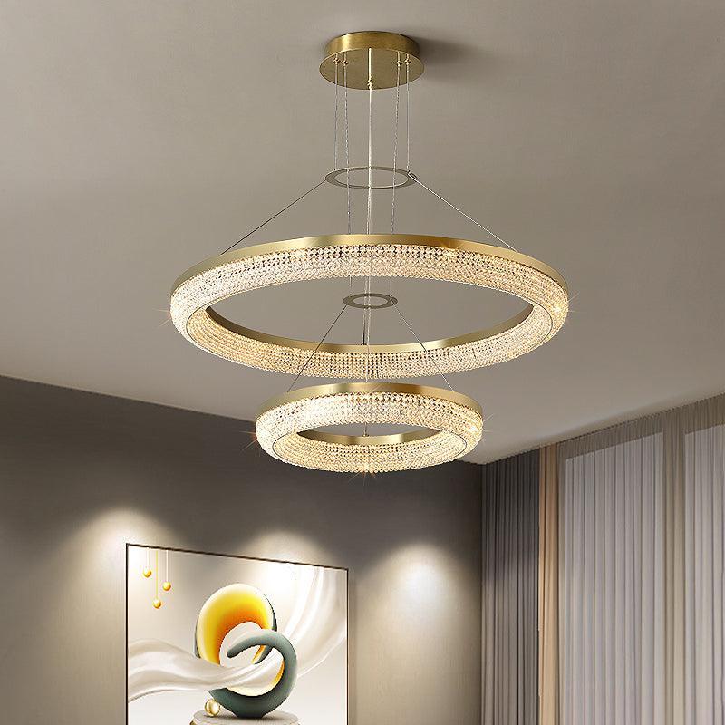 Round Crystal Ring Chandeliers - Luxehomezone
