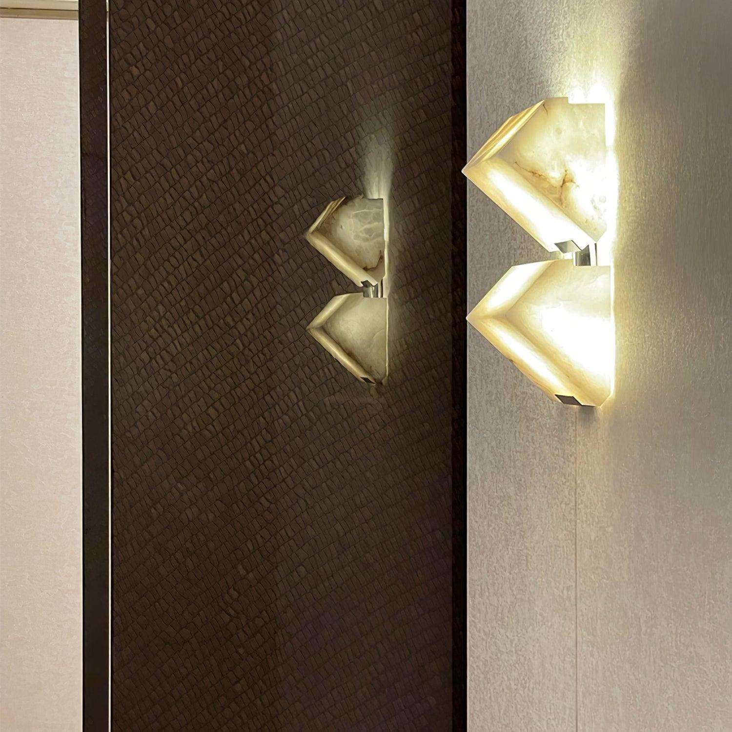 Alabaster Staircase Wall Sconce - Alabaster, Alabaster Wall Lamp-1-Luxehomezone