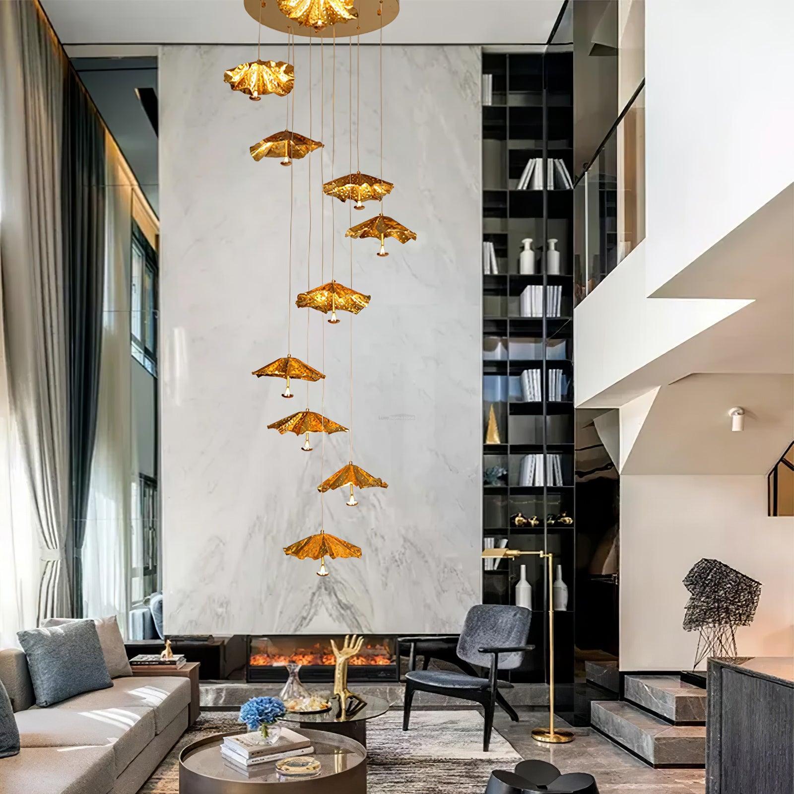 Livra Leaf Chandelier ∅ 11.8″ - Earring-1-Luxehomezone