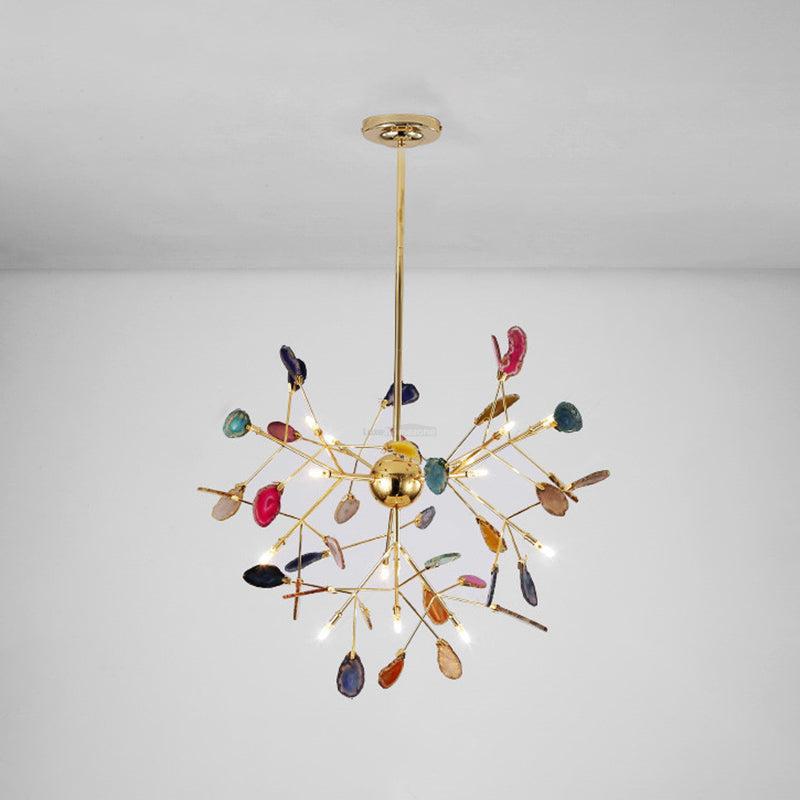 Agate Flake Chandelier with 4/12/16/20 heads - Branch-1-Luxehomezone
