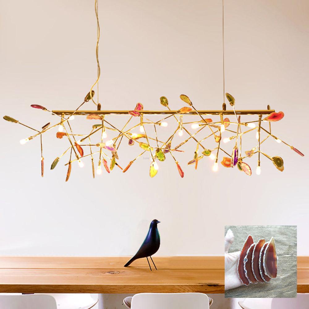 Agate Flake Chandelier with 4/12/16/20 heads - Branch-1-Luxehomezone