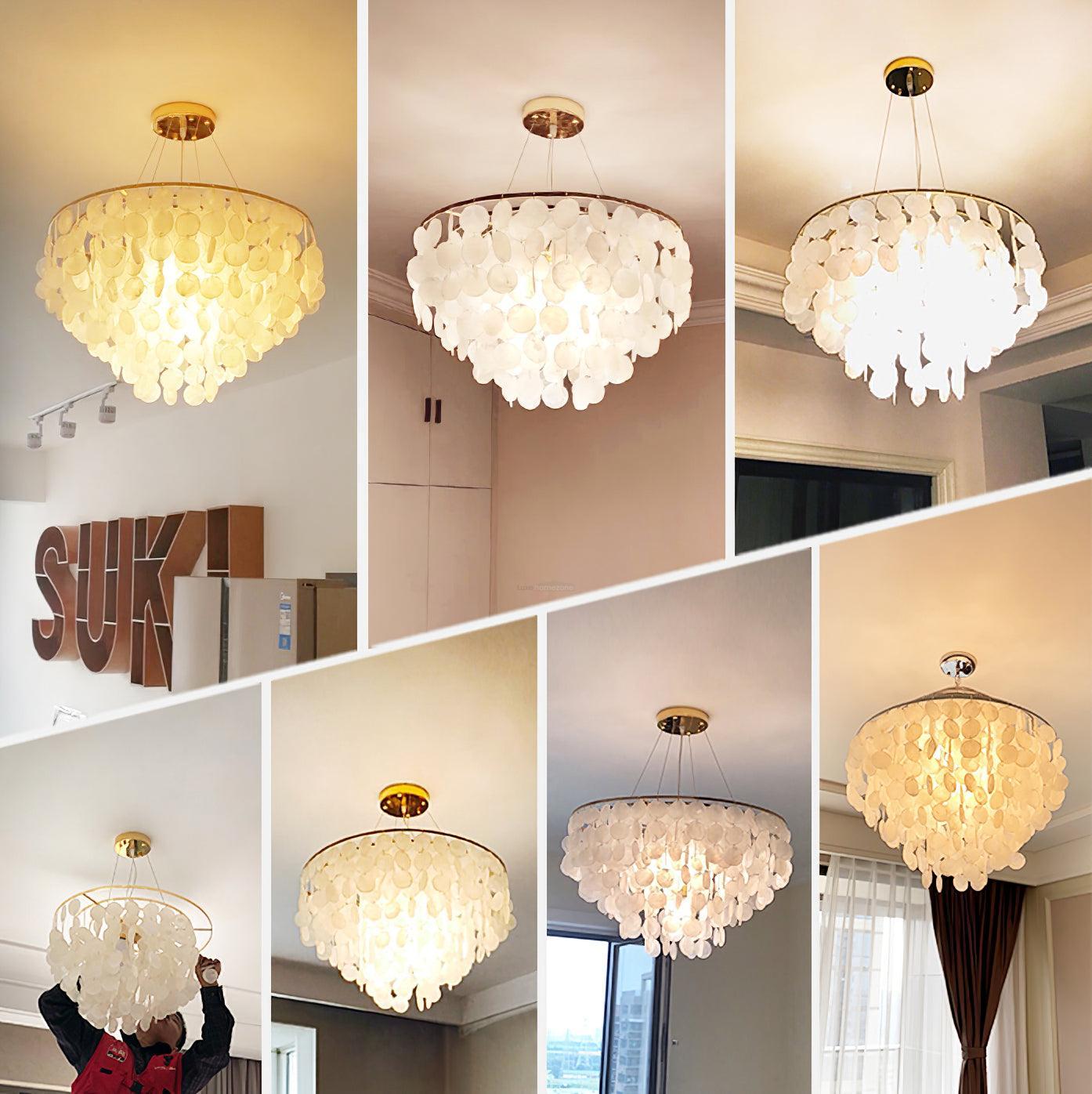 Shell Wind Chime Chandelier ∅ 19.7″ - Luxehomezone