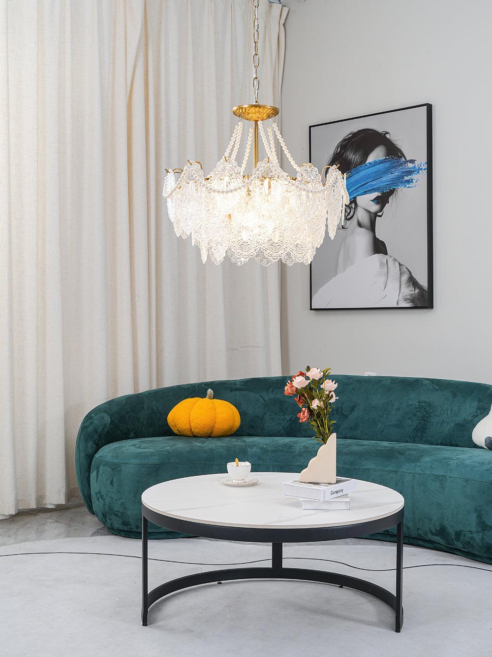 Pearls Glass Chandelier Φ 19.7″~31.5'' - Cylinder-1-Luxehomezone