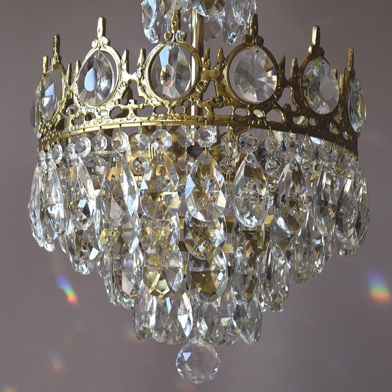 Vintage Crystal Chandelier - Crystals-1-Luxehomezone