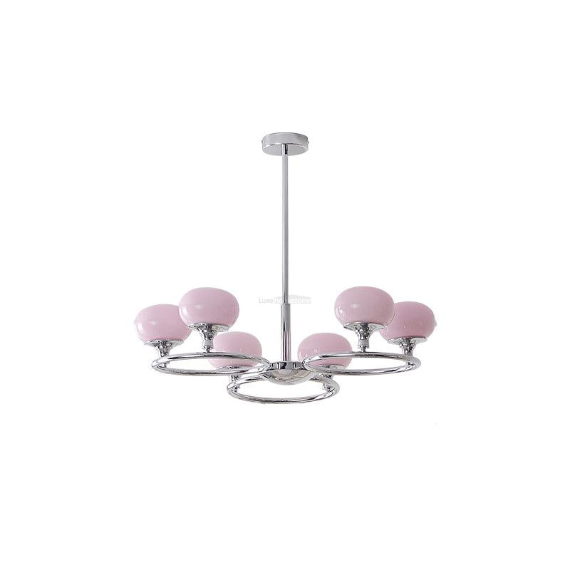 Ingersoll Round Chandelier  ∅ 31.5″ - Glass Chandelier, Persimmon-1-Luxehomezone