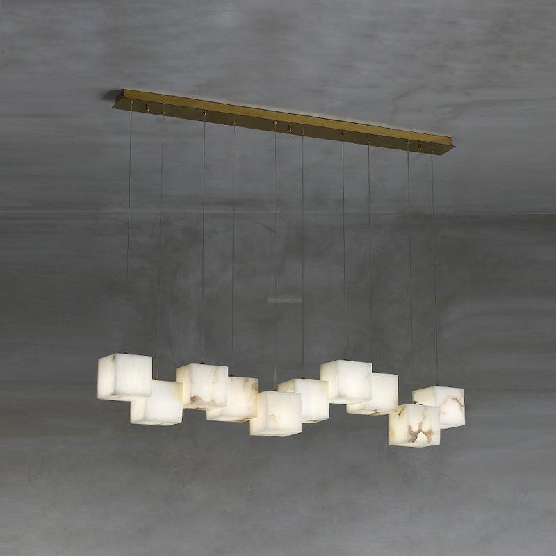 Alabaster Box Linear Chandelier - Luxehomezone