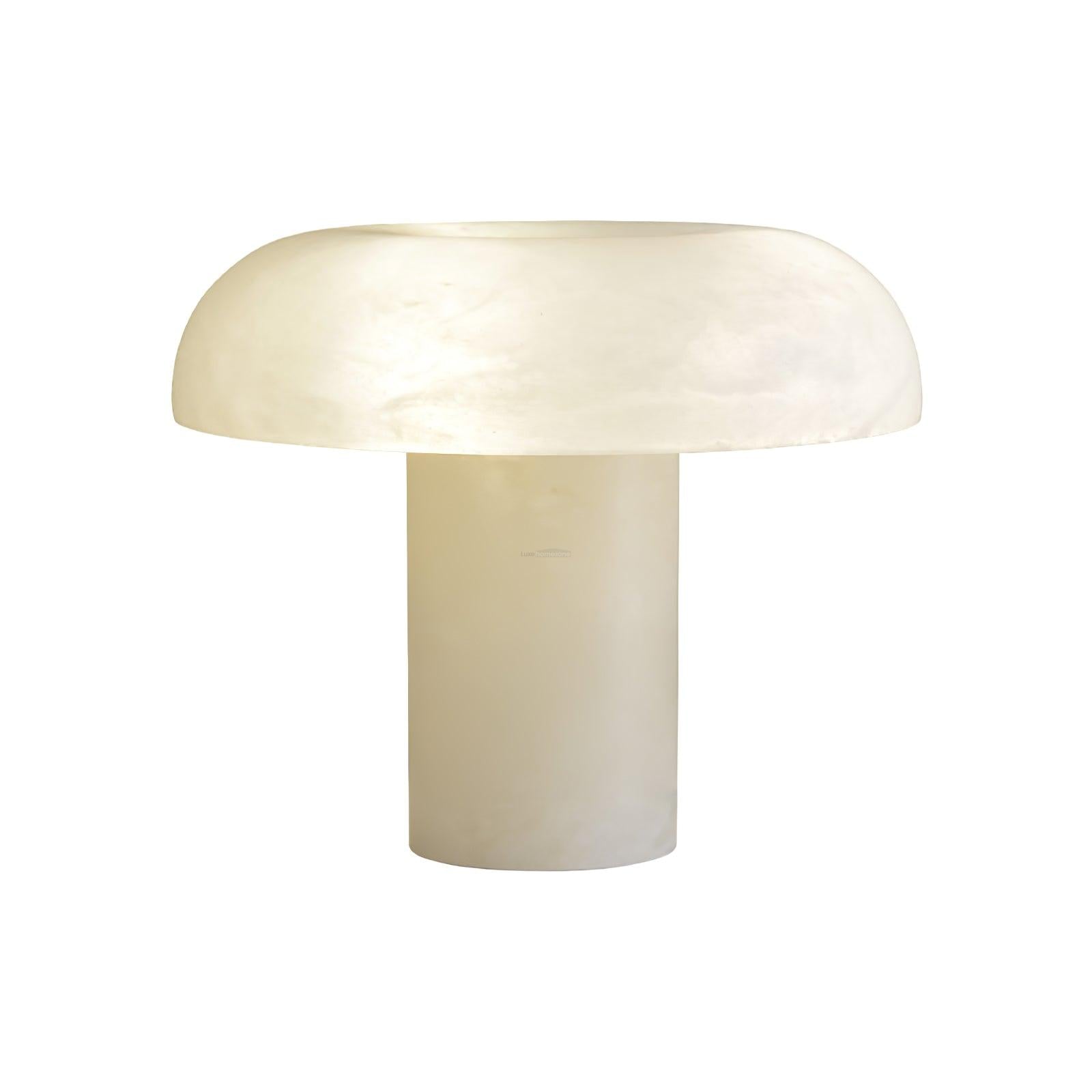 Mushroom Table Lamp Style B - Alabaster-1-Luxehomezone