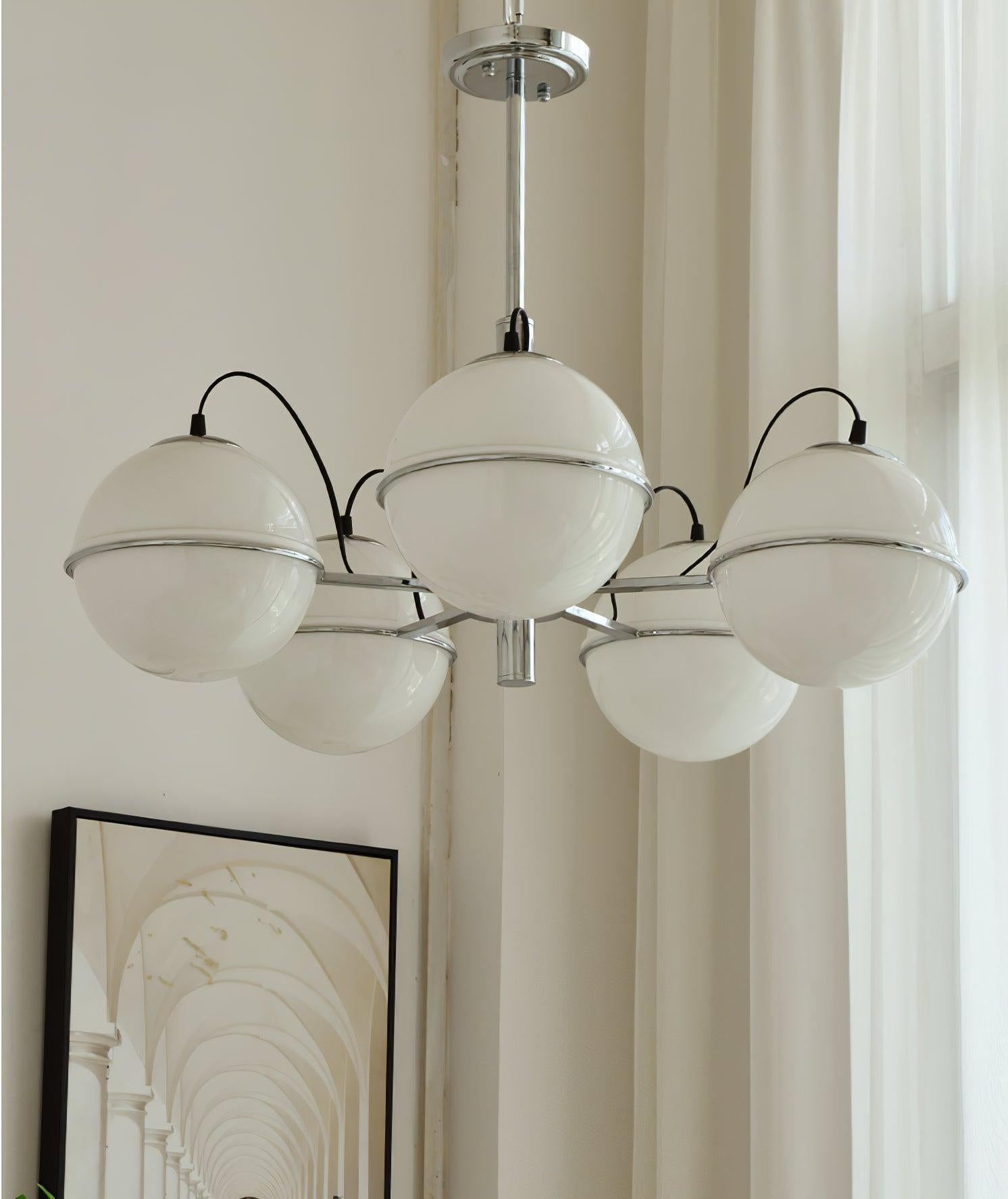 McCarren Chandelier ∅ 20.5″ - Bend, Marshmallow Chandelier-1-Luxehomezone