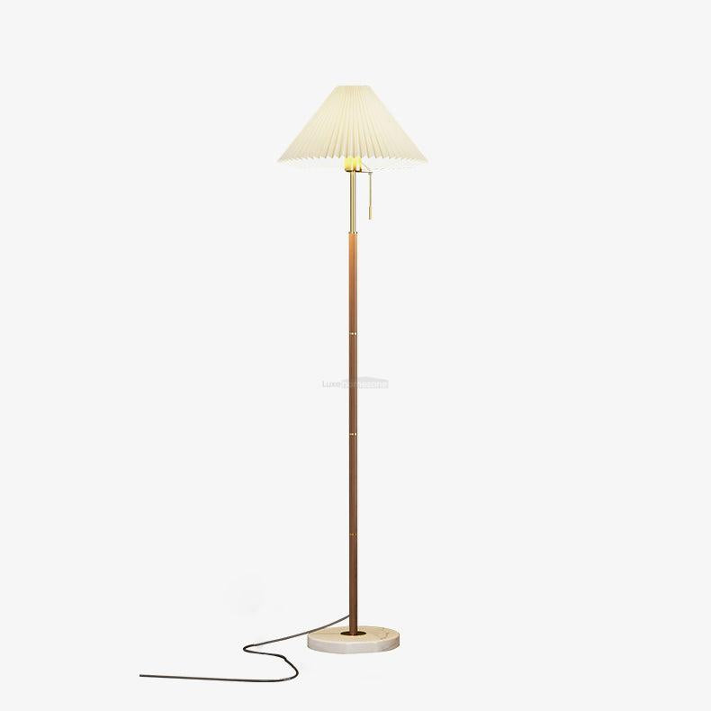 Vintage Pleated Floor Lamp ∅ 11″ - Drapery-1-Luxehomezone