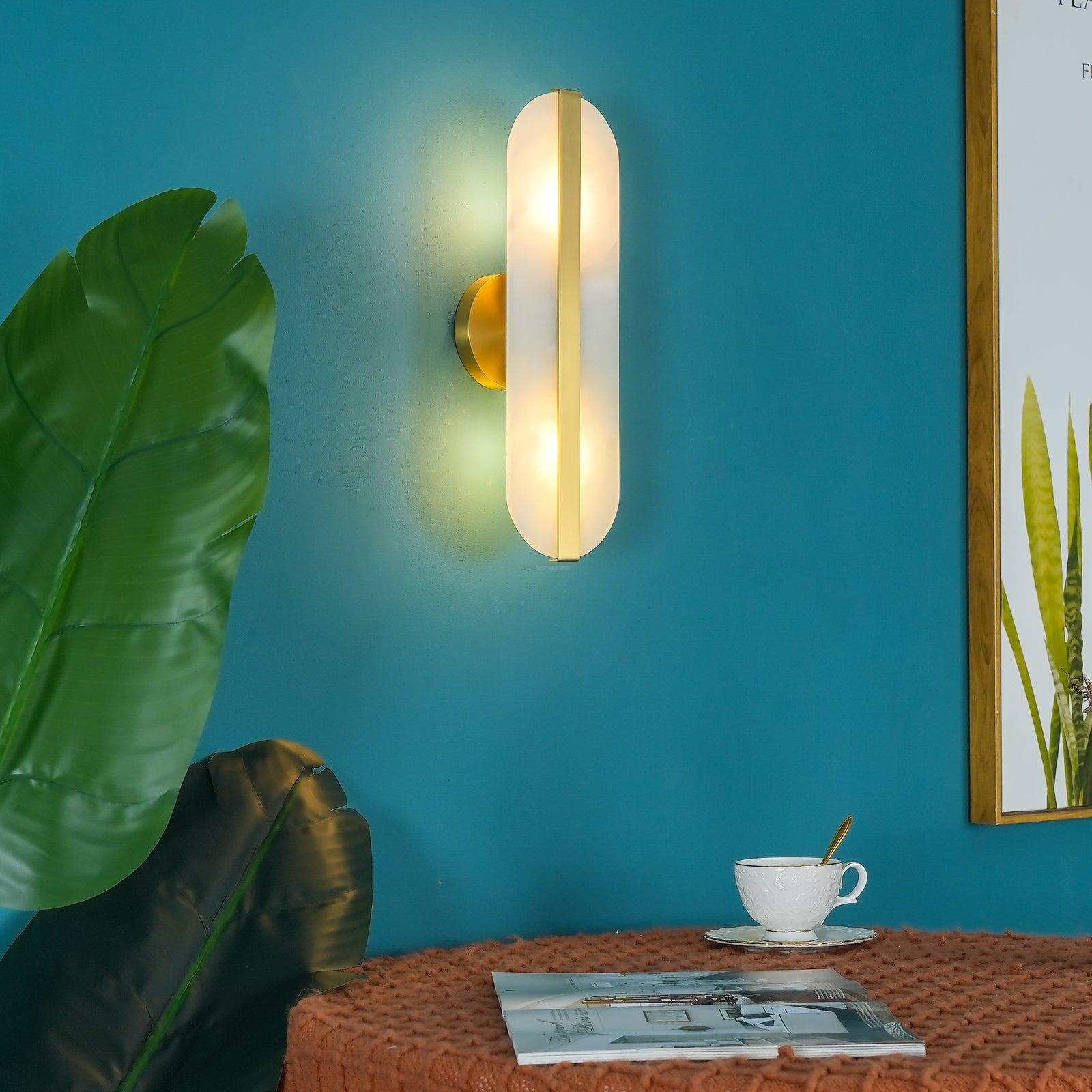 Stone Alabaster LED Wall Sconce - Alabaster, Alabaster Wall Lamp-1-Luxehomezone