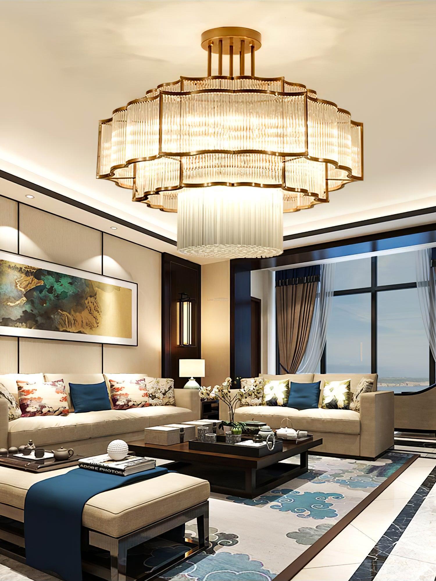 Pharo Ii Chandelier  ∅ 23.6″~39.4'' - Crystals-1-Luxehomezone