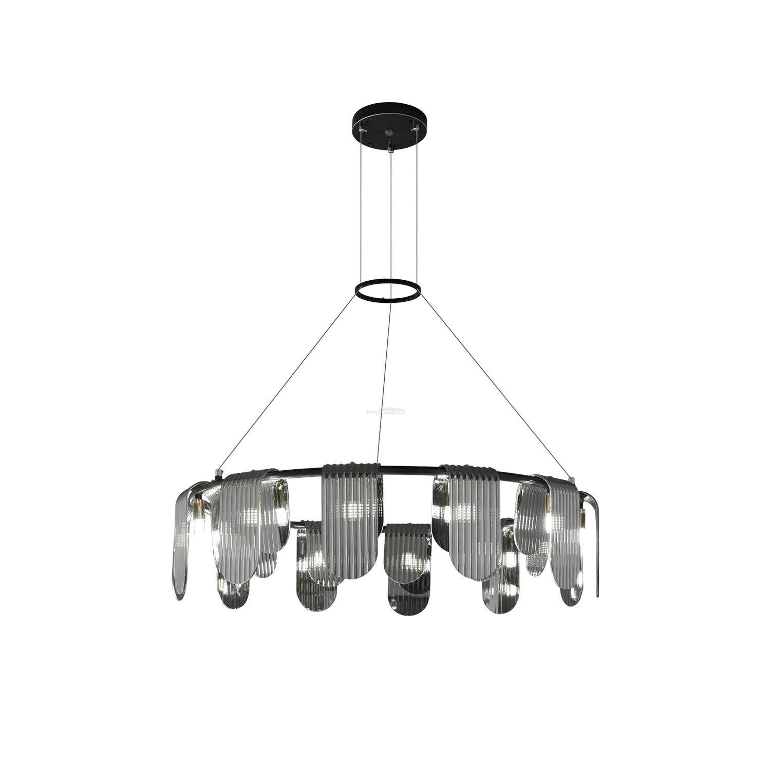 Folioles Brass Chandelier with 6/9/12 lamps - -1-Luxehomezone