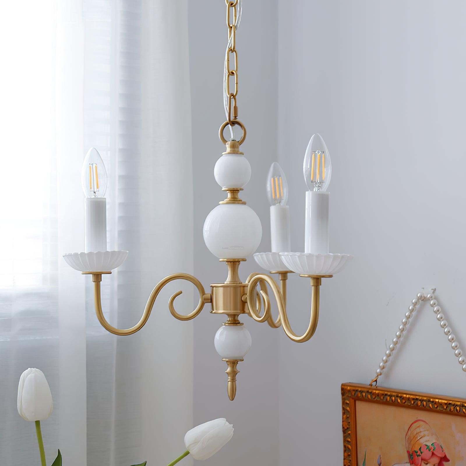 Candle Style Carlita Chandelier with 3/5 heads - Candle-1-Luxehomezone
