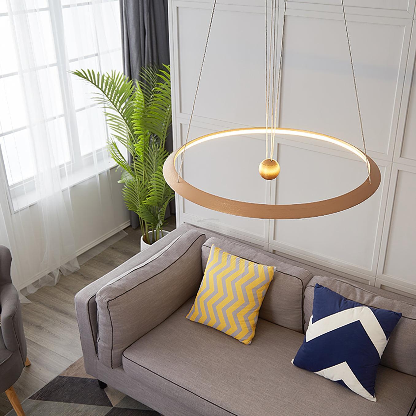 Circular LED Chandelier ∅ 23.6″ - ring-1-Luxehomezone