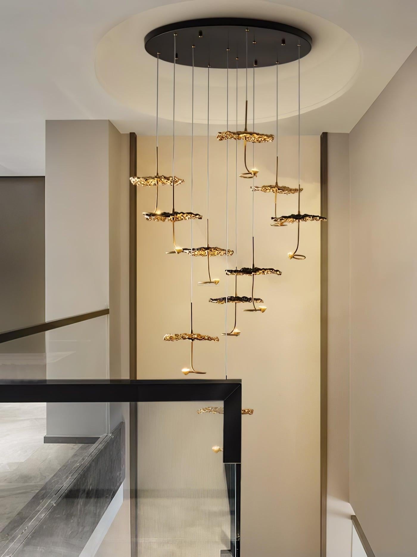 Brass Aviary Constellation Chandelier with 1/3/6/10/17/22 heads - Helia-1-Luxehomezone