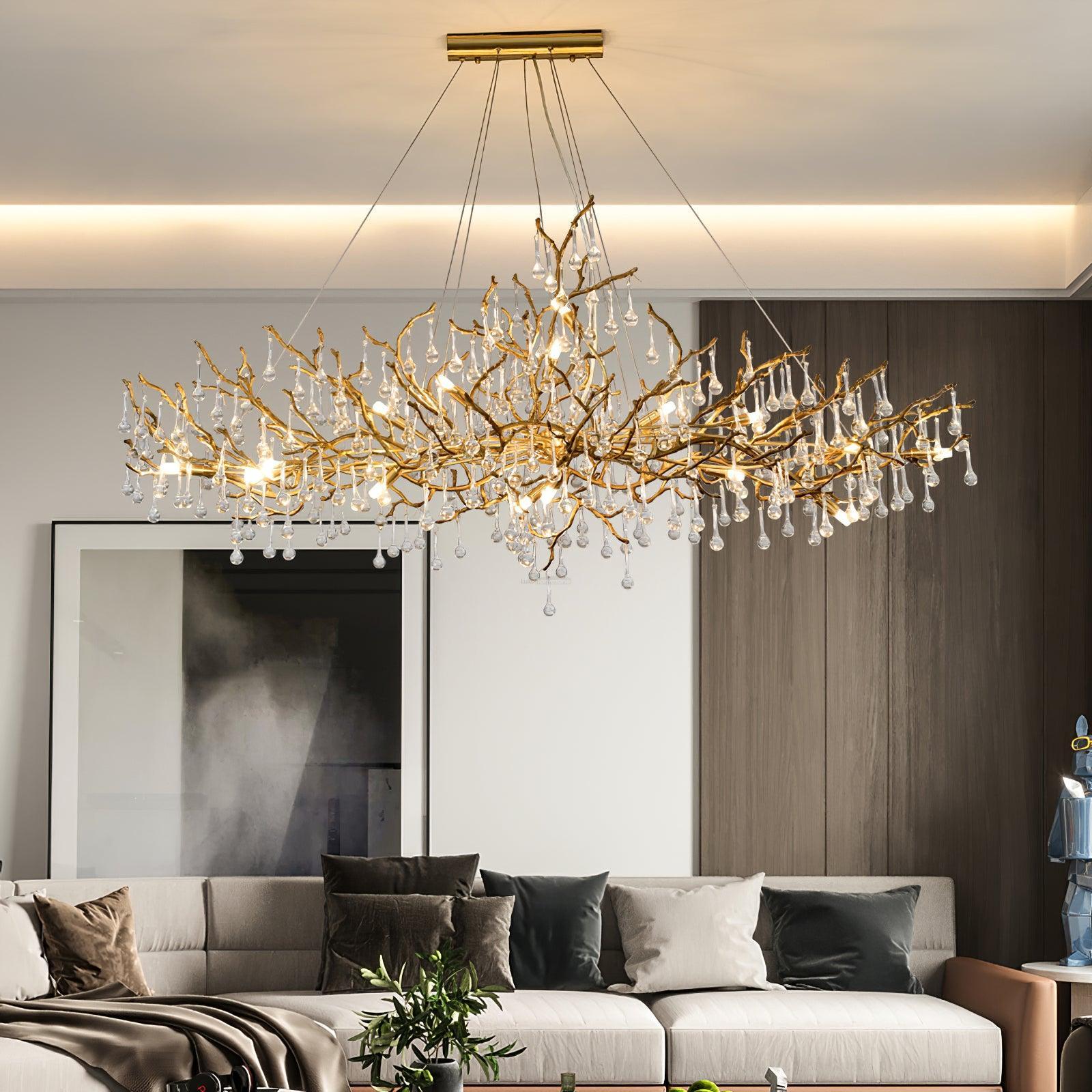 Bijou Tear Drop Style Chandelier - Luxehomezone