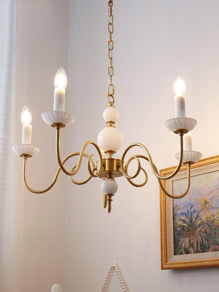 Candle Style Carlita Chandelier with 3/5 heads - Candle-1-Luxehomezone