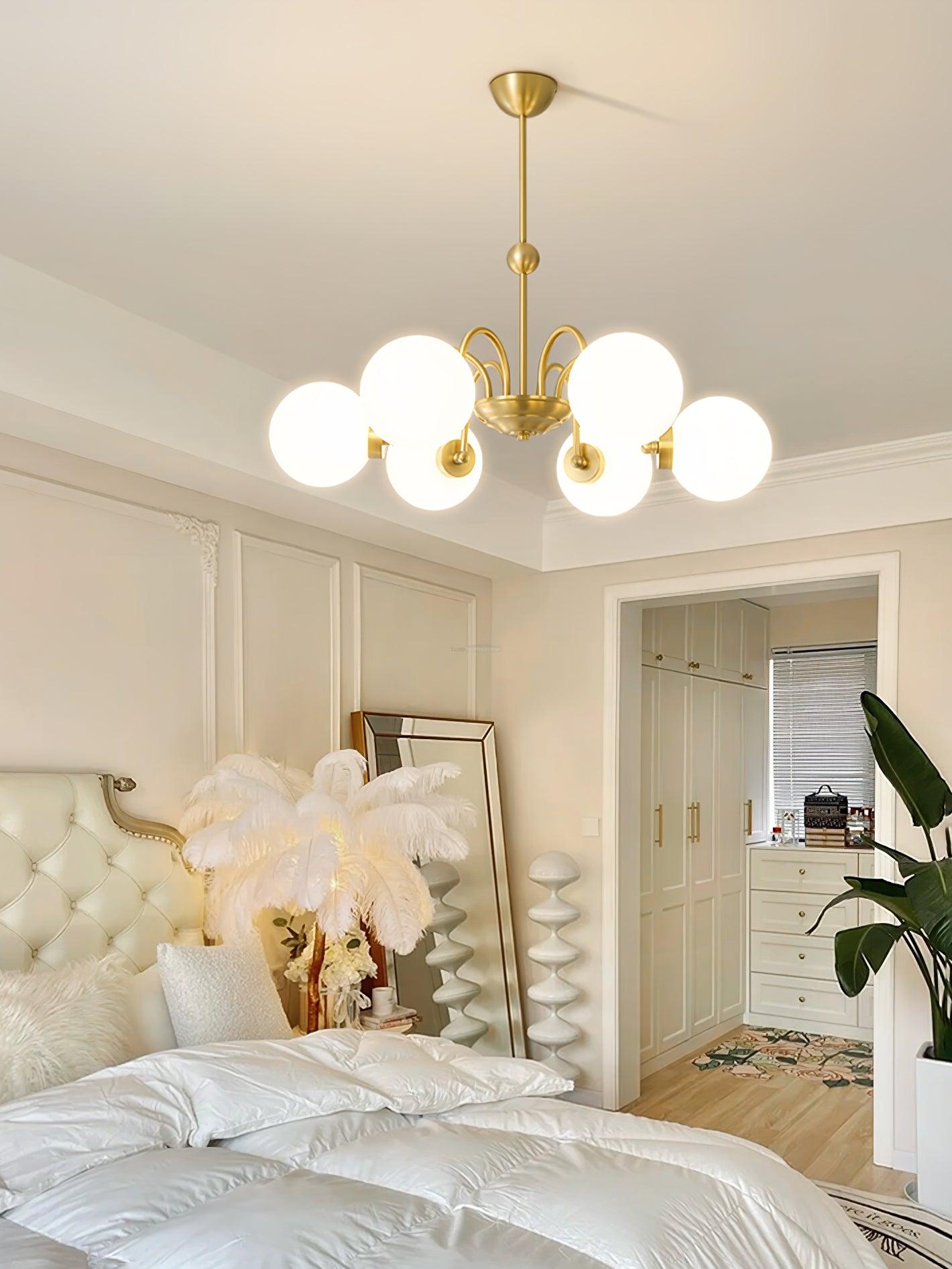 Yisu Brass Chandelier with 3/6/8 heads - Bend, Marshmallow Chandelier-1-Luxehomezone