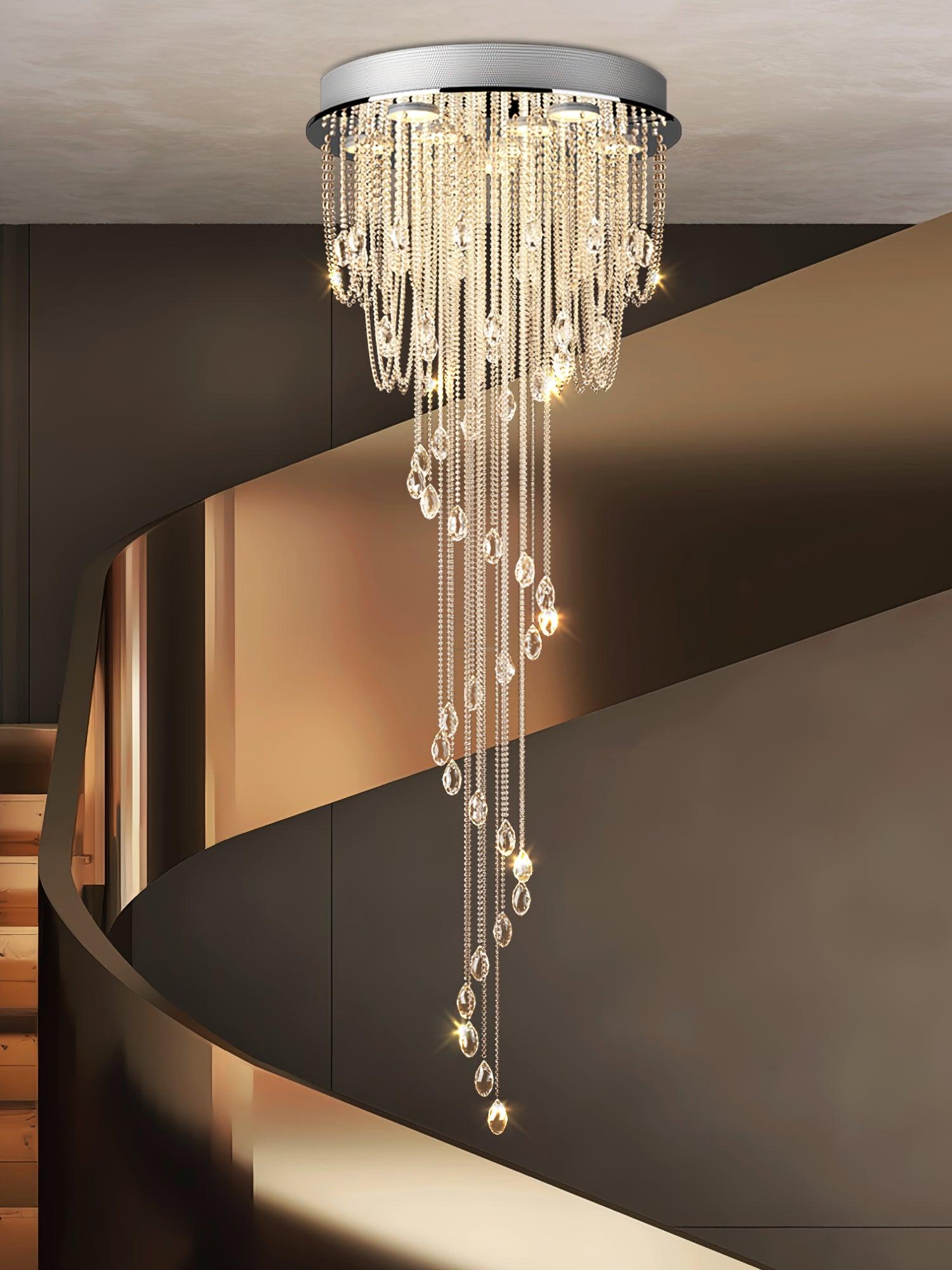 Classic Symphony Spiral Round Chandelier - Helia-1-Luxehomezone