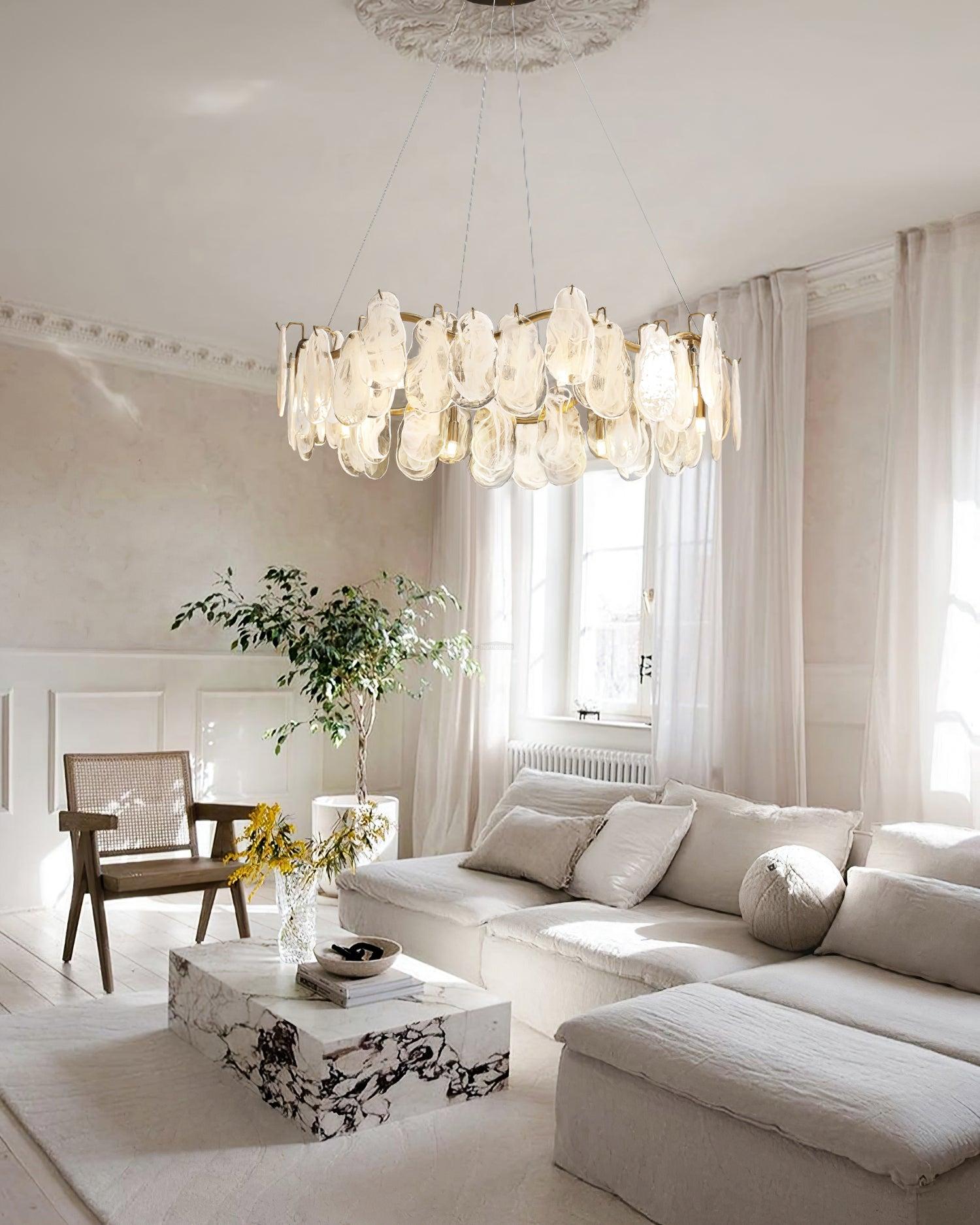 Mahina Cloud Round/Linear Chandelier - Cylinder-1-Luxehomezone