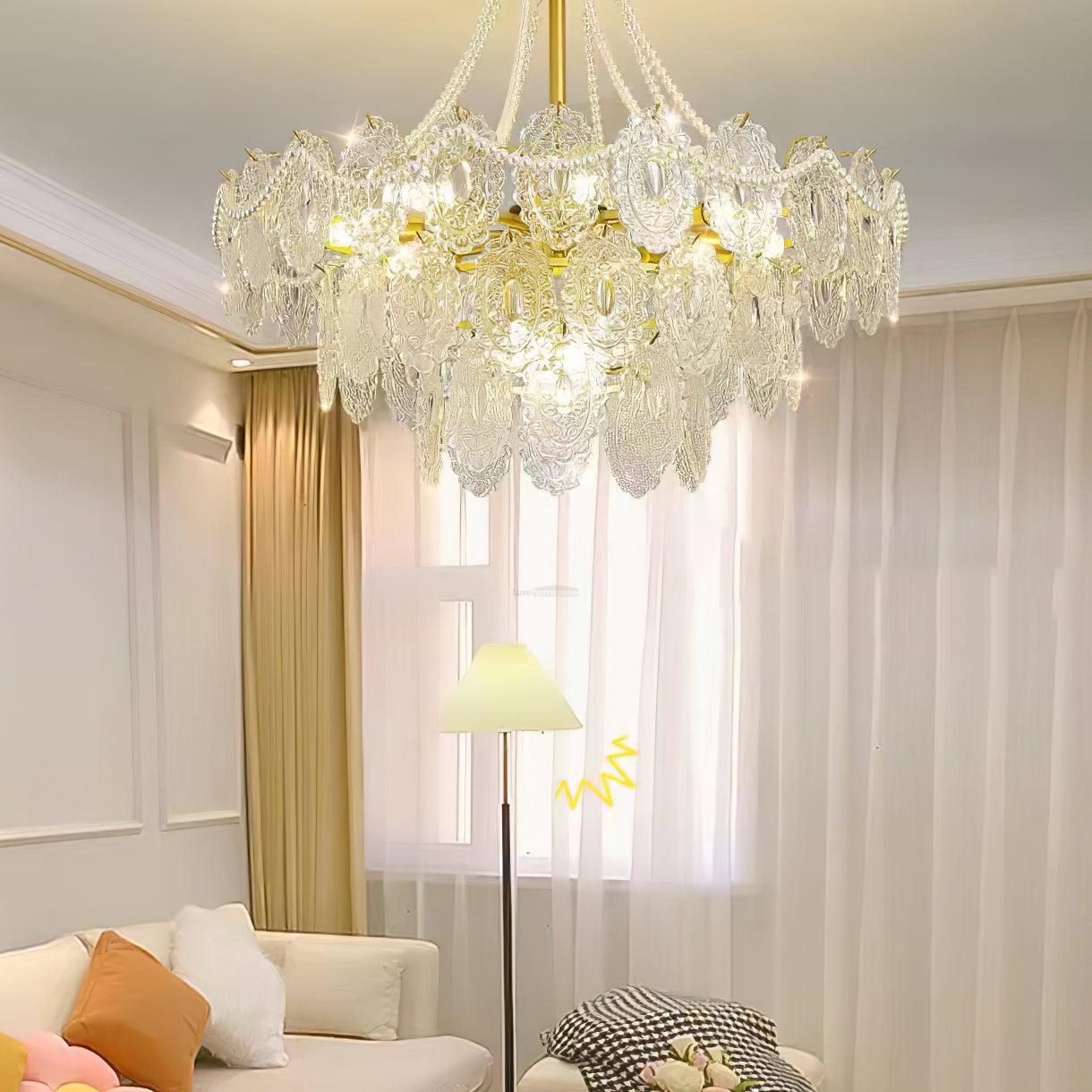 Pearls Glass Chandelier Φ 19.7″~31.5'' - Cylinder-1-Luxehomezone
