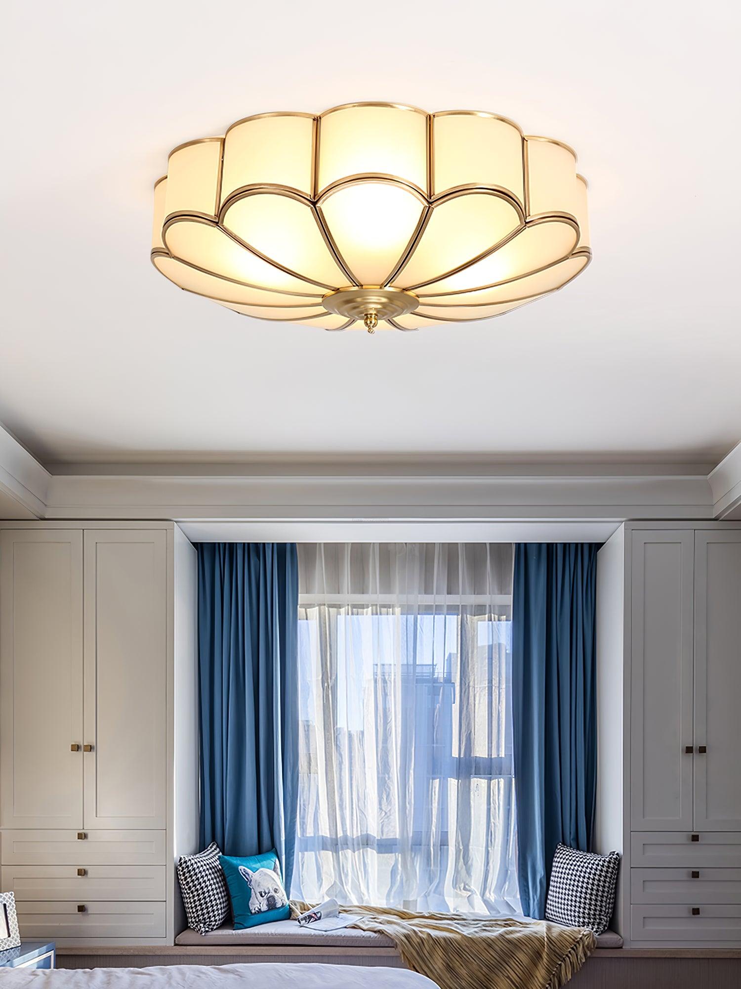 Flower Shape Glass Recessed Ceiling Light-Glass Flush Mount - Flush Mounts, Optimized-1-Luxehomezone