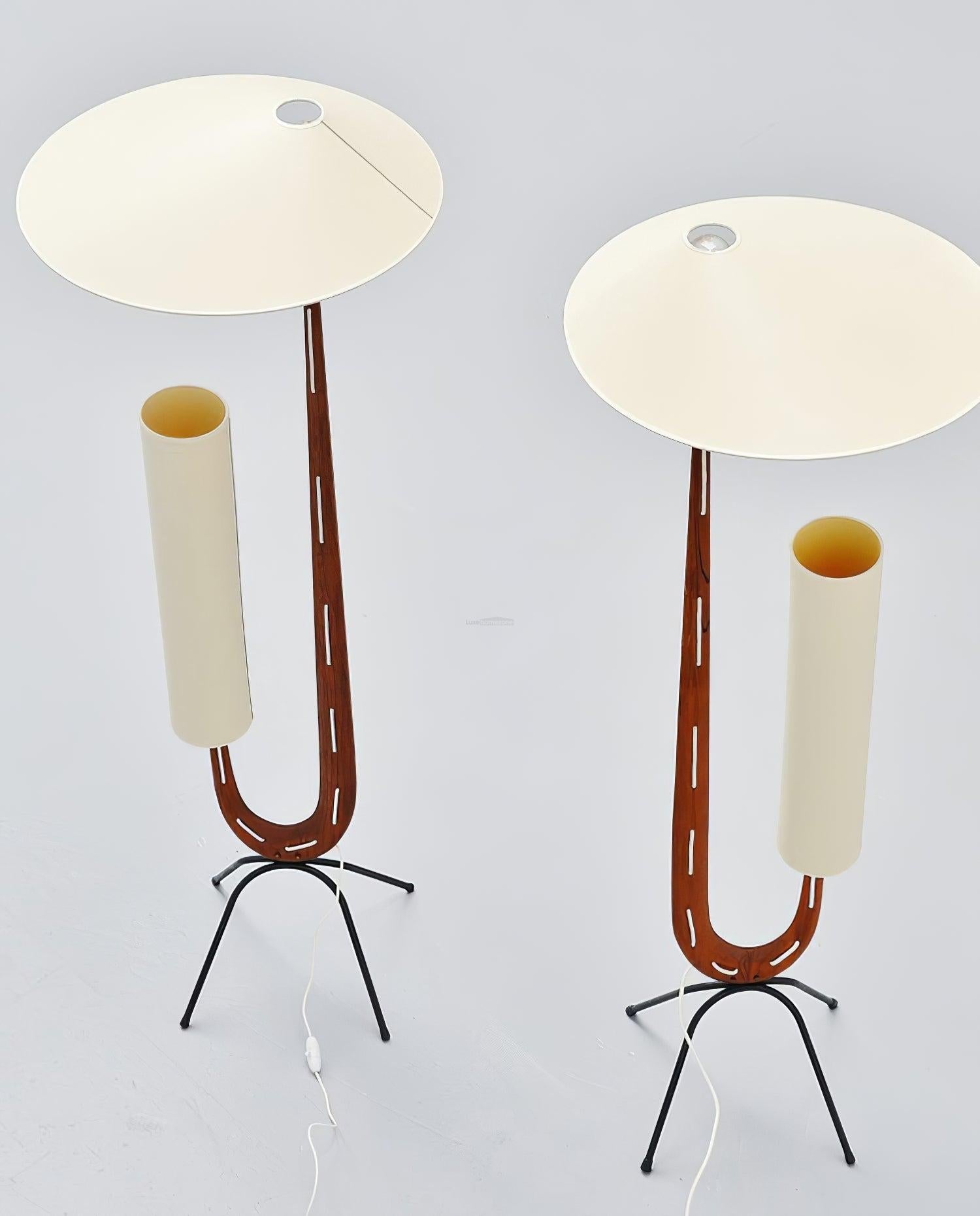 Giraffe Floor Lamp ∅ 21.6″ - Wood-1-Luxehomezone