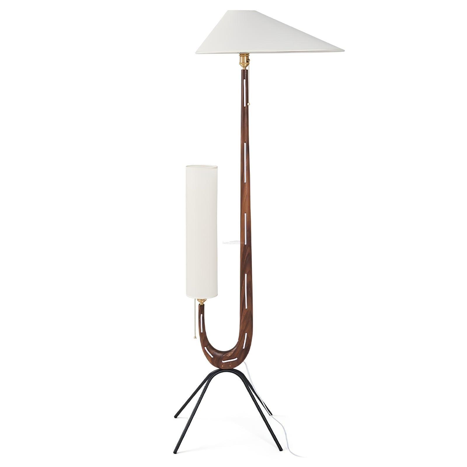 Giraffe Floor Lamp ∅ 21.6″ - Wood-1-Luxehomezone