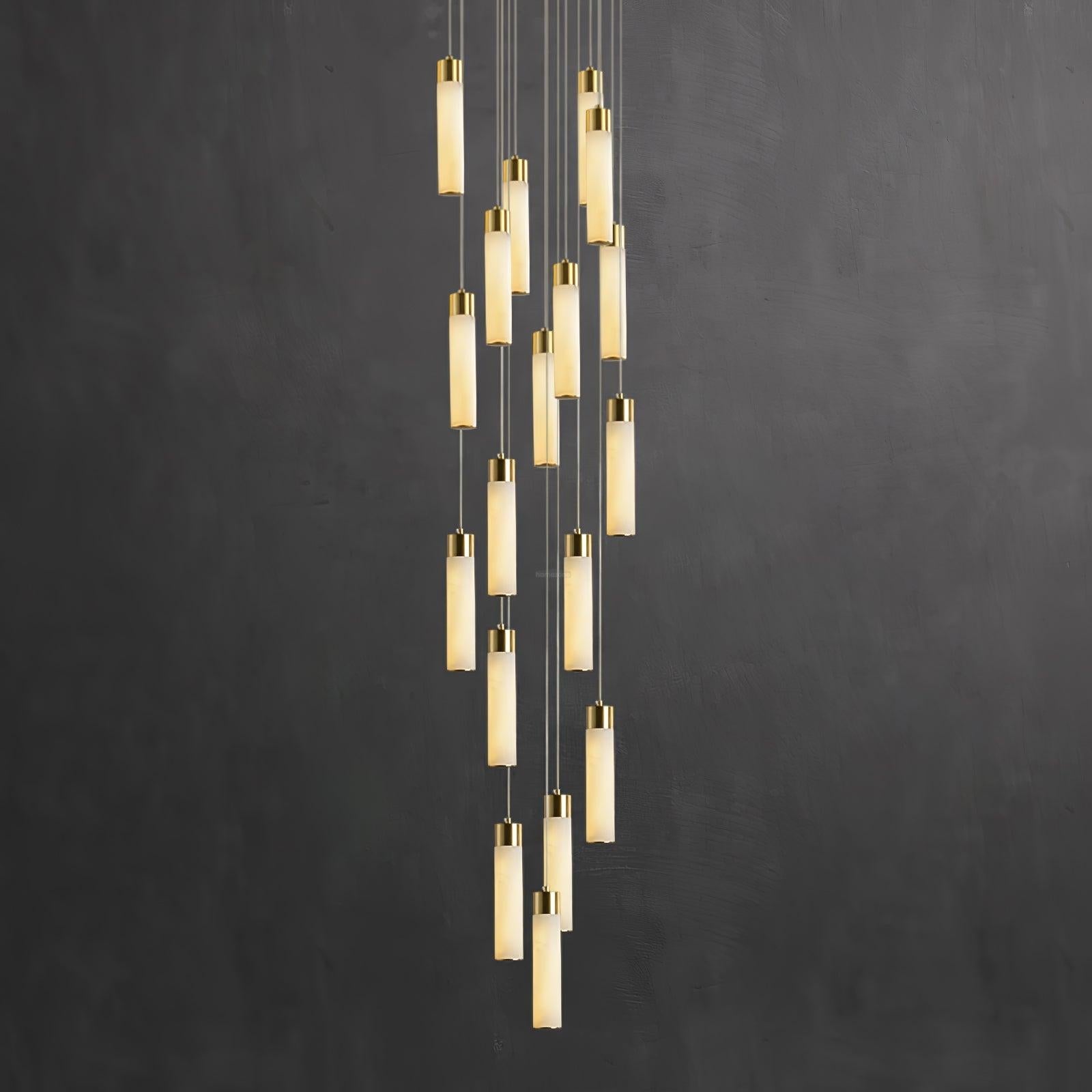Celestial Alabaster Cascade Chandelier with 5/7/9/12/16/18/24/32 heads - Luxehomezone