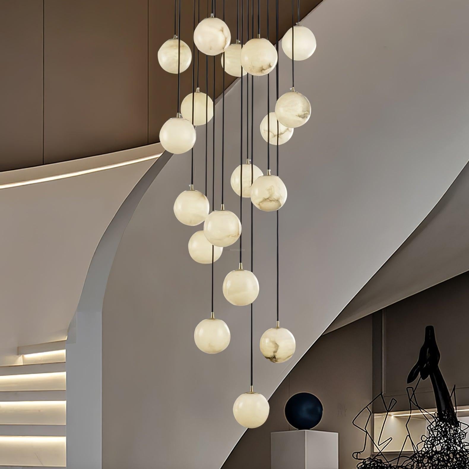 Alabaster Balls Cluster Chandelier with 3/5/7/9/16/18 heads - Luxehomezone