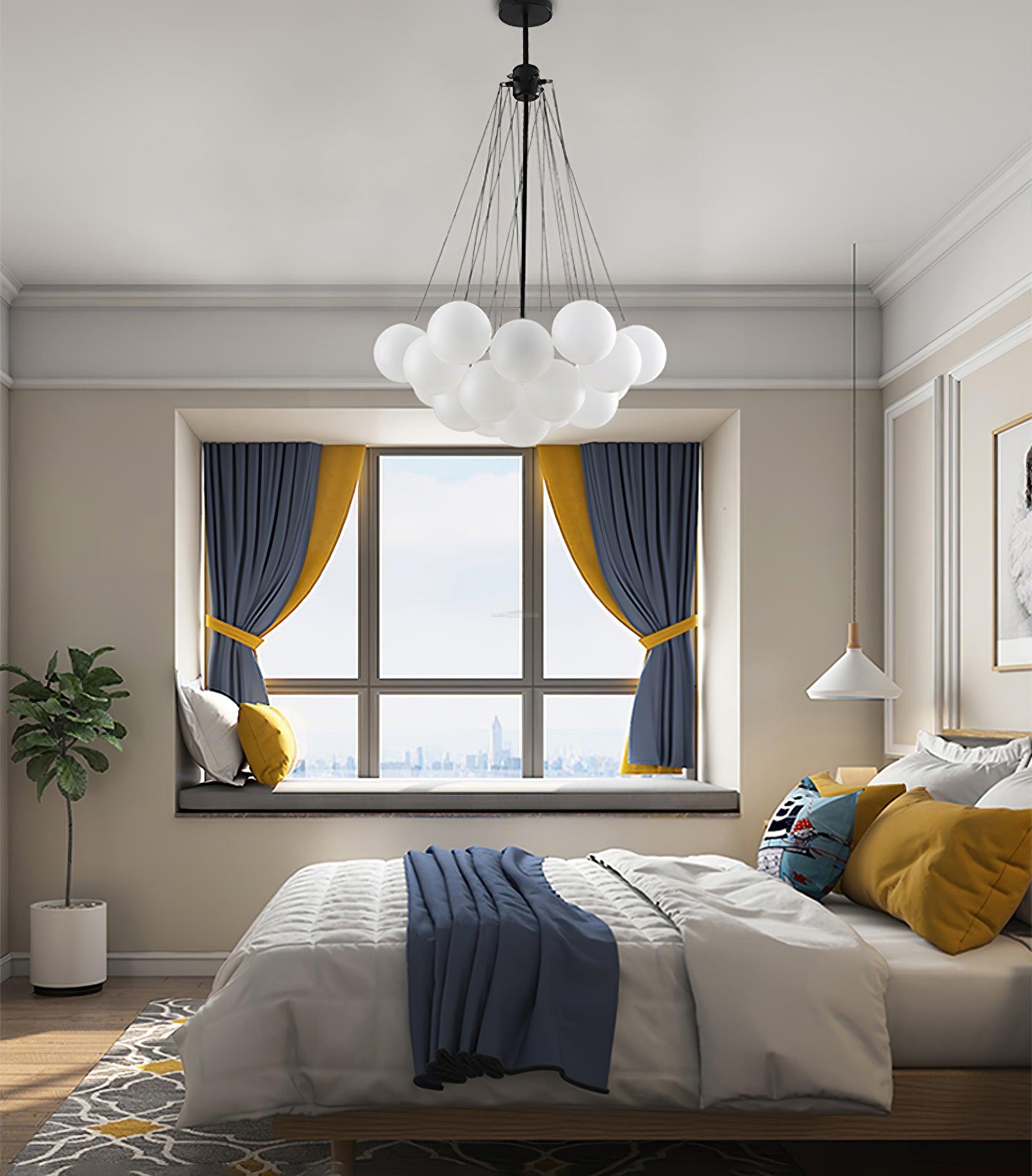 Glass Bubble Chandelier - Bend, chandeliers-1-Luxehomezone
