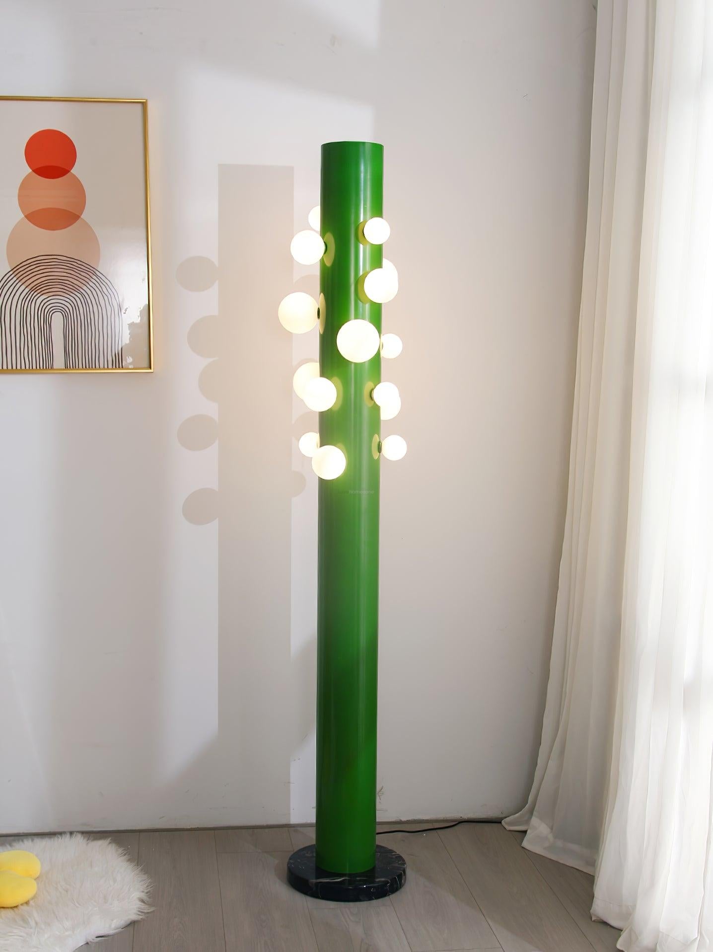 Green Apes Floor Lamp ∅ 11.8″ - Pillar-1-Luxehomezone
