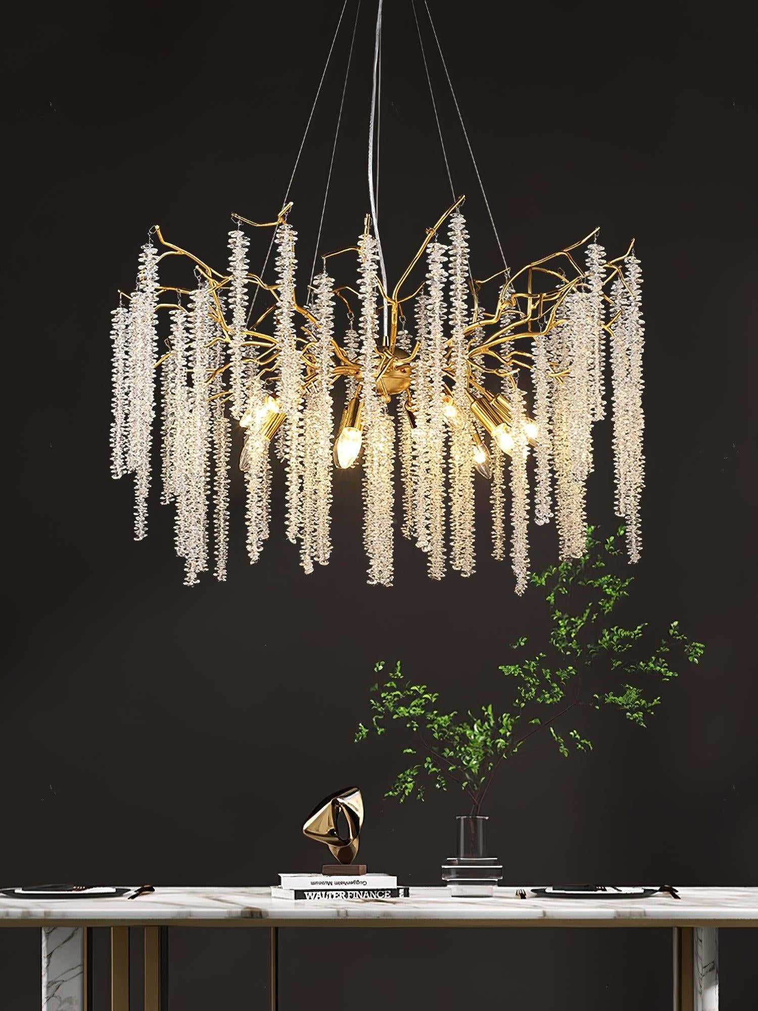 Wisteria Flower Style Crystal Chandelier For Living Room - Luxehomezone