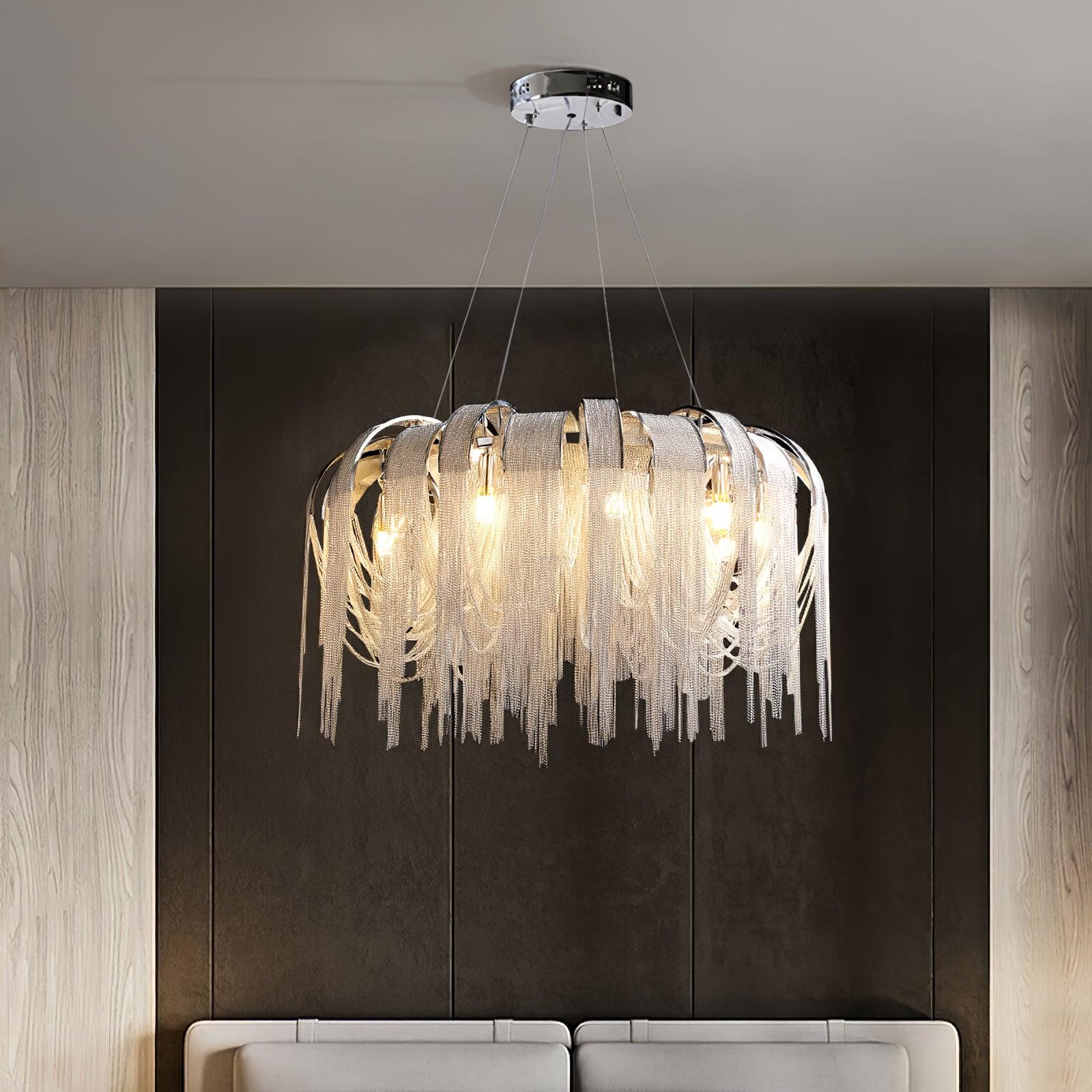 Length Chains Chandelier ∅ 23.6″ - Tassel-1-Luxehomezone